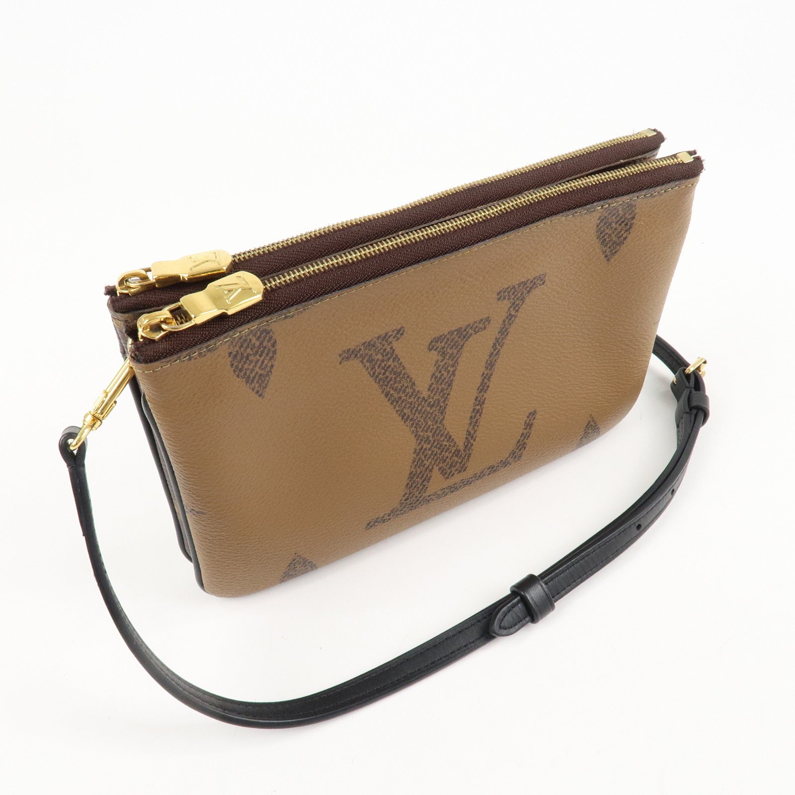 Louis Vuitton Monogram Reverse Pochette Double Zip Bag M69203