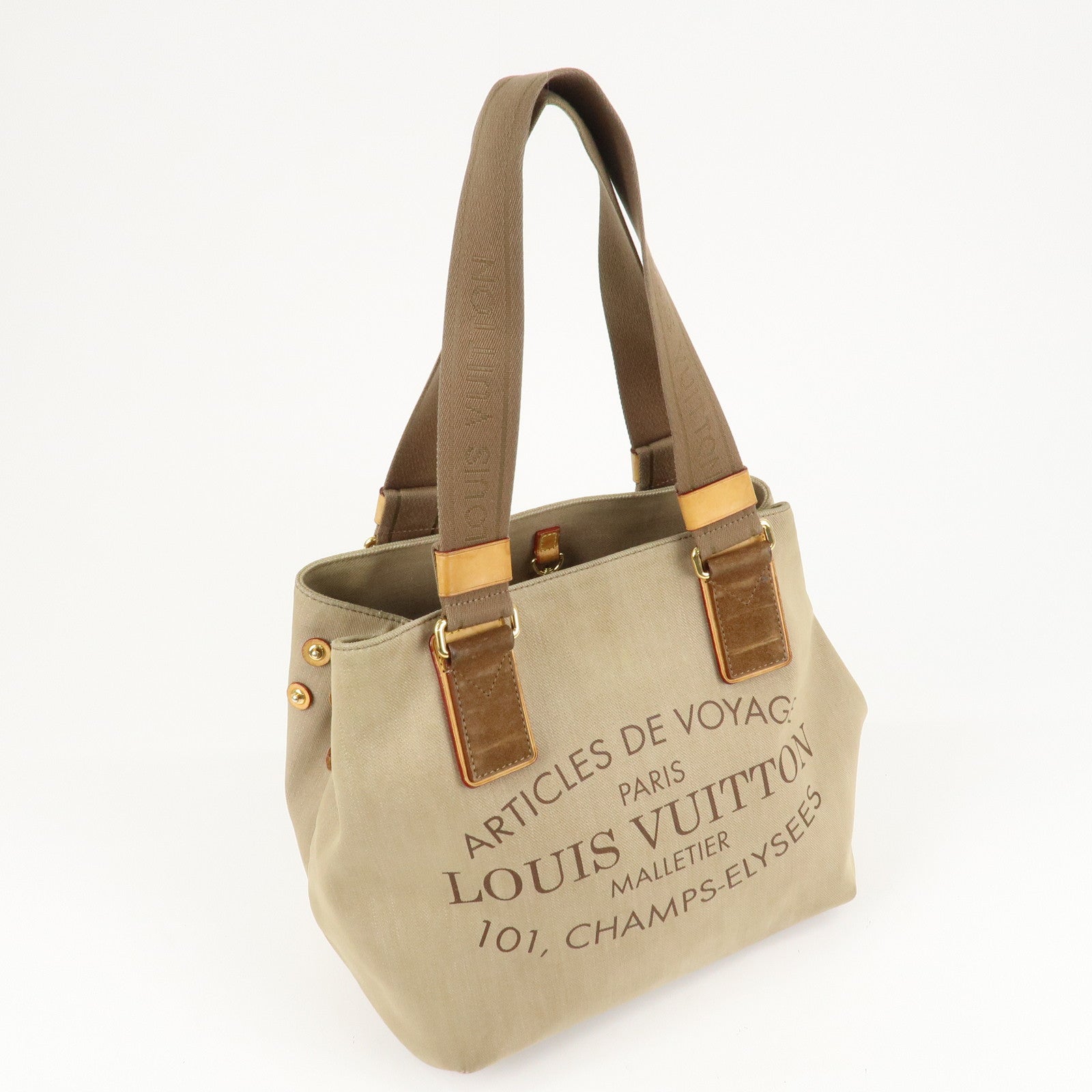 Louis Vuitton Plein Soleil Cabas PM Tote Bag Beige M94144 Used