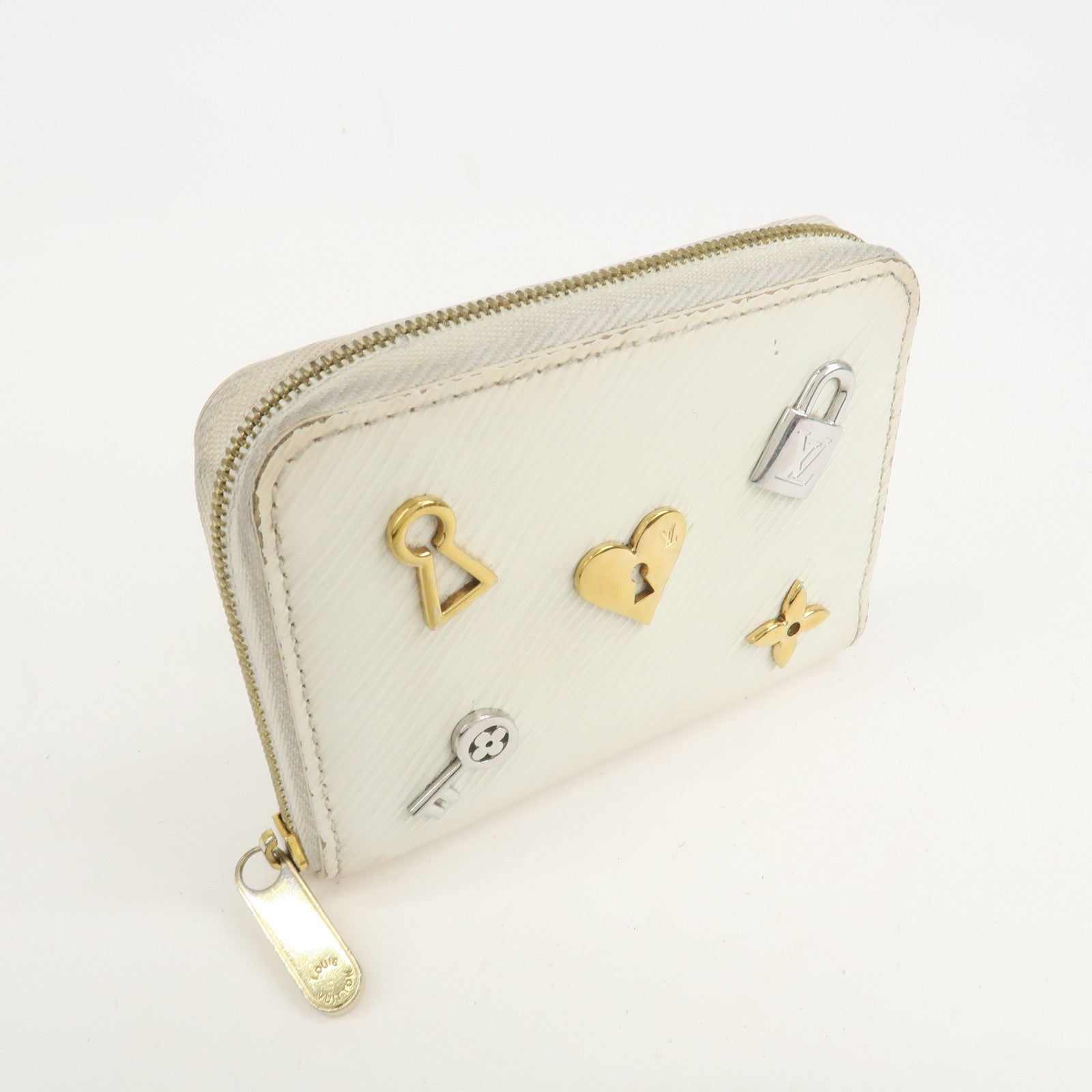 Louis Vuitton Epi Love Lock Zippy Coin Purse Blanc M63994 Used