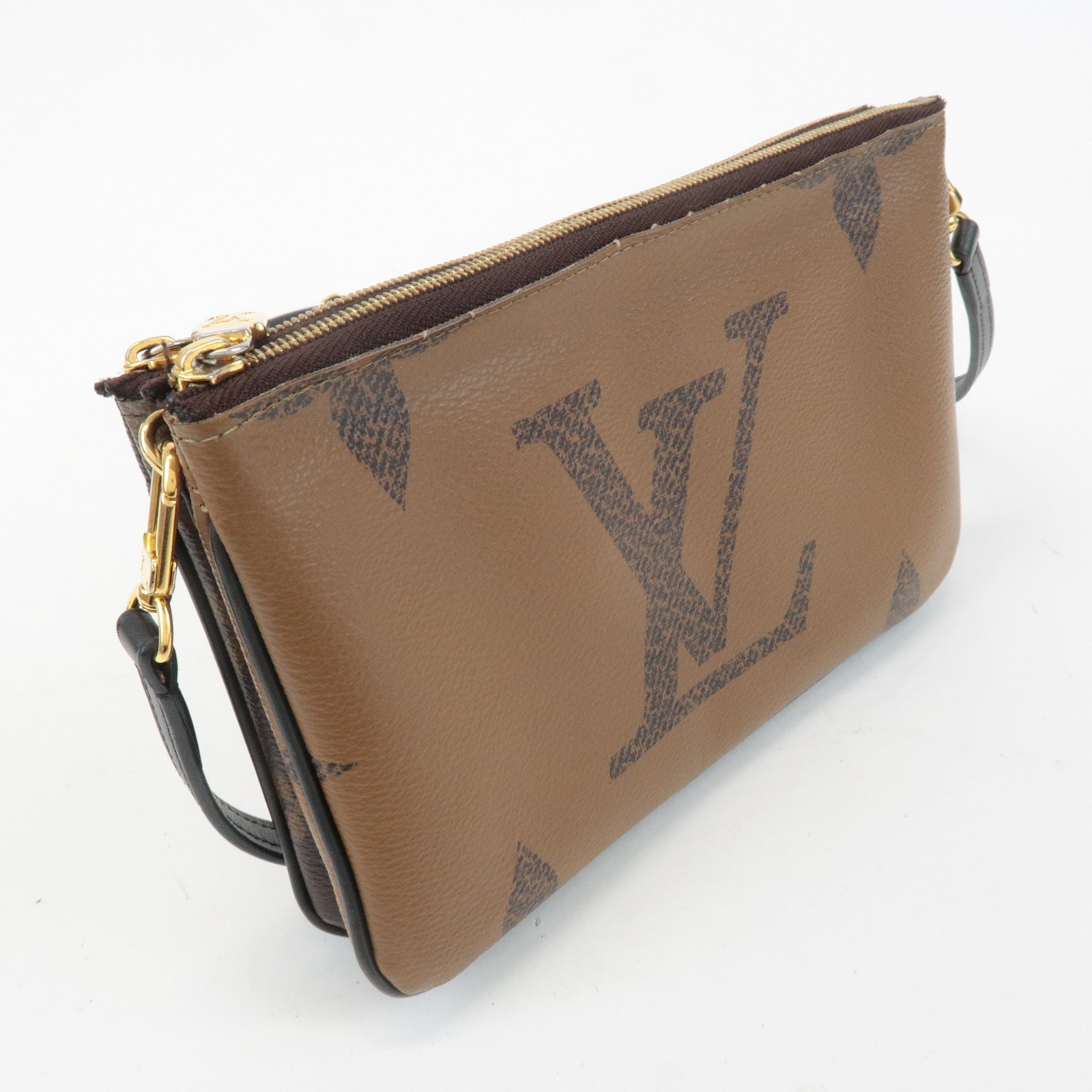 Louis Vuitton Monogram Reverse Pochette Double Zip Bag M69203