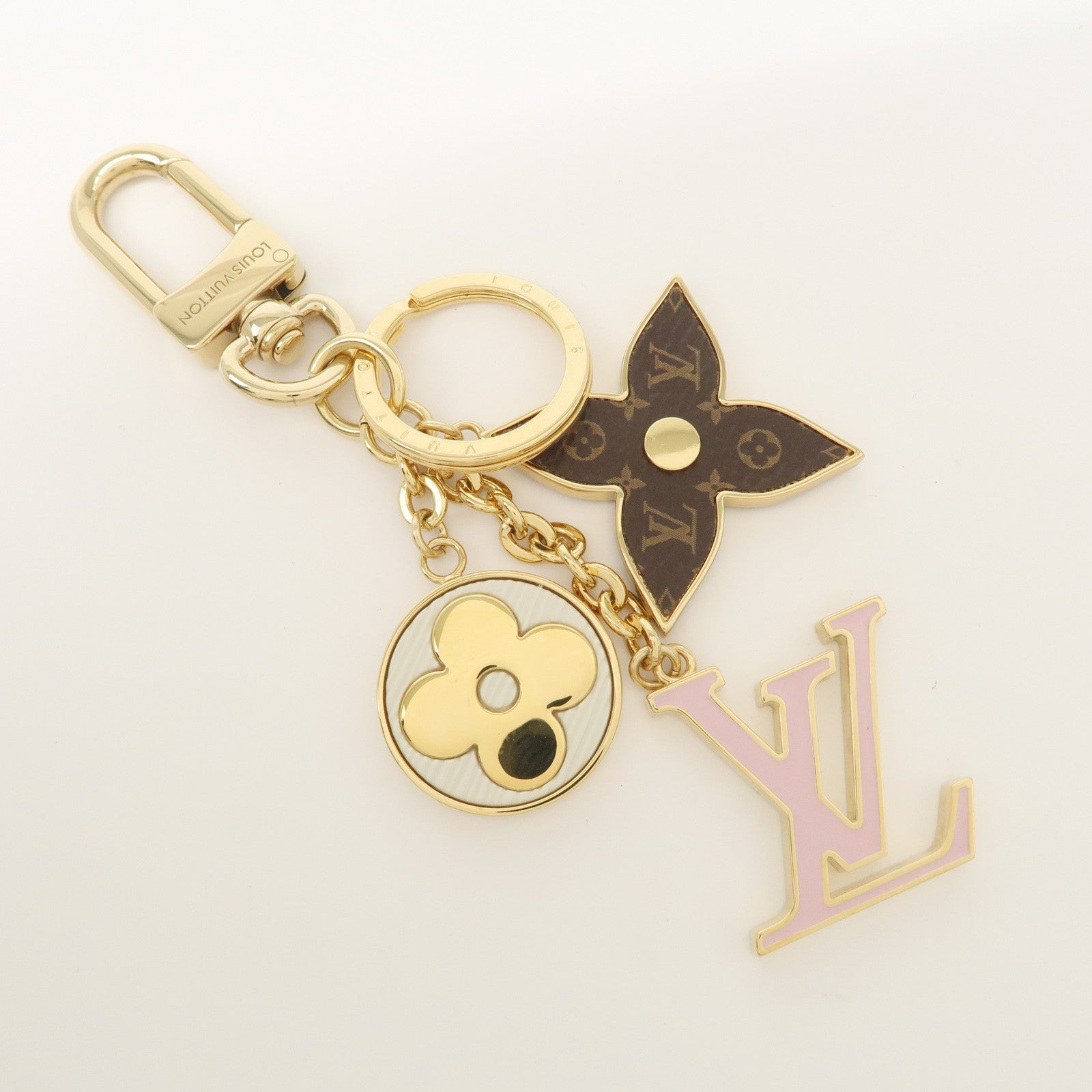 Louis Vuitton Key Chain Charm Spring Street Gold M01187 Used