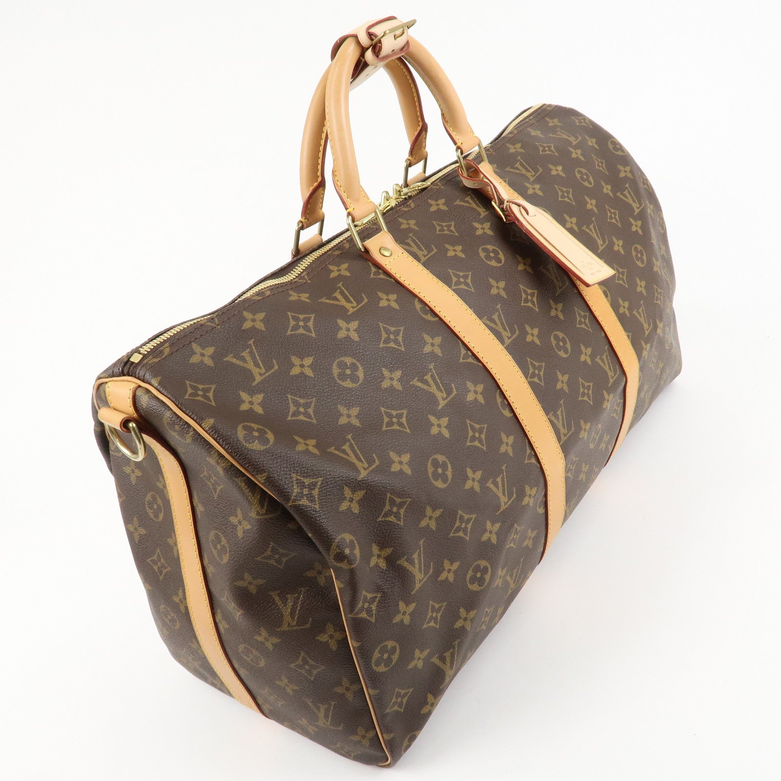 Louis Vuitton Monogram Keep All Bandouliere 50 Boston Bag M41416