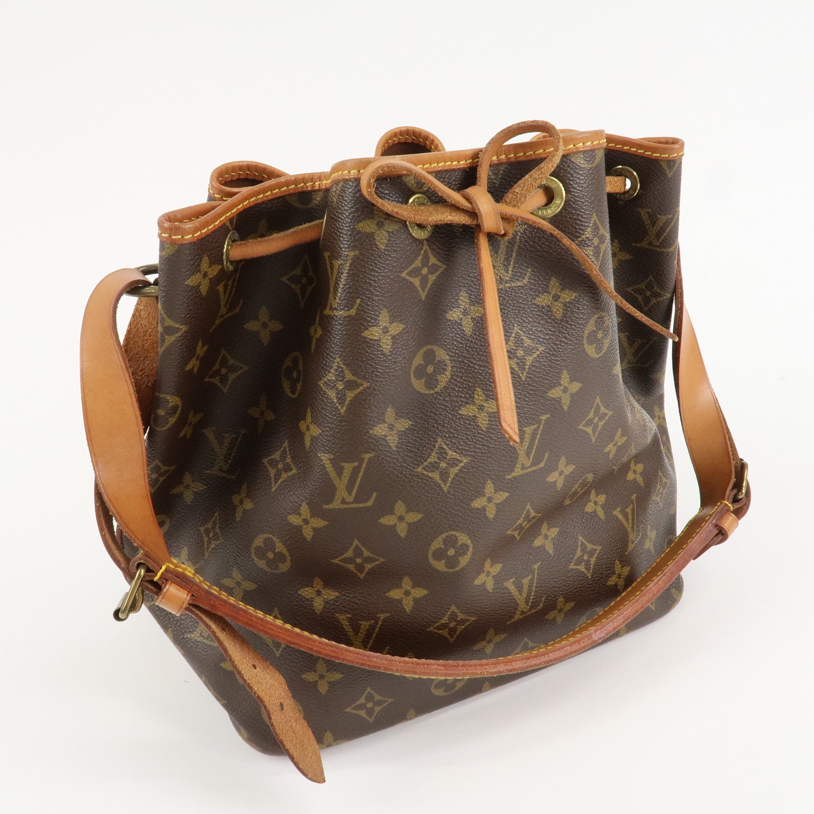 Louis Vuitton Monogram Petit Noe Shoulder Bag Brown M42226 Used