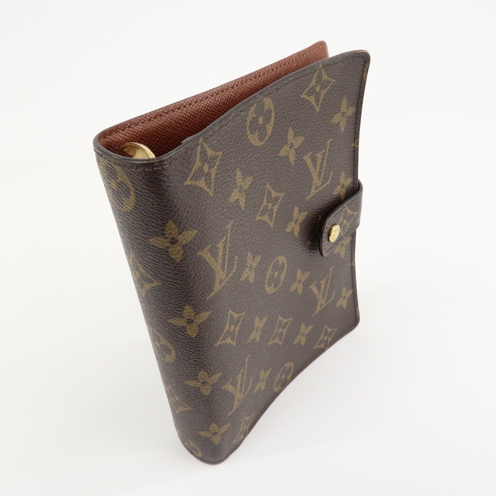 Louis Vuitton Monogram Agenda MM Planner Cover Brown R20105 Used