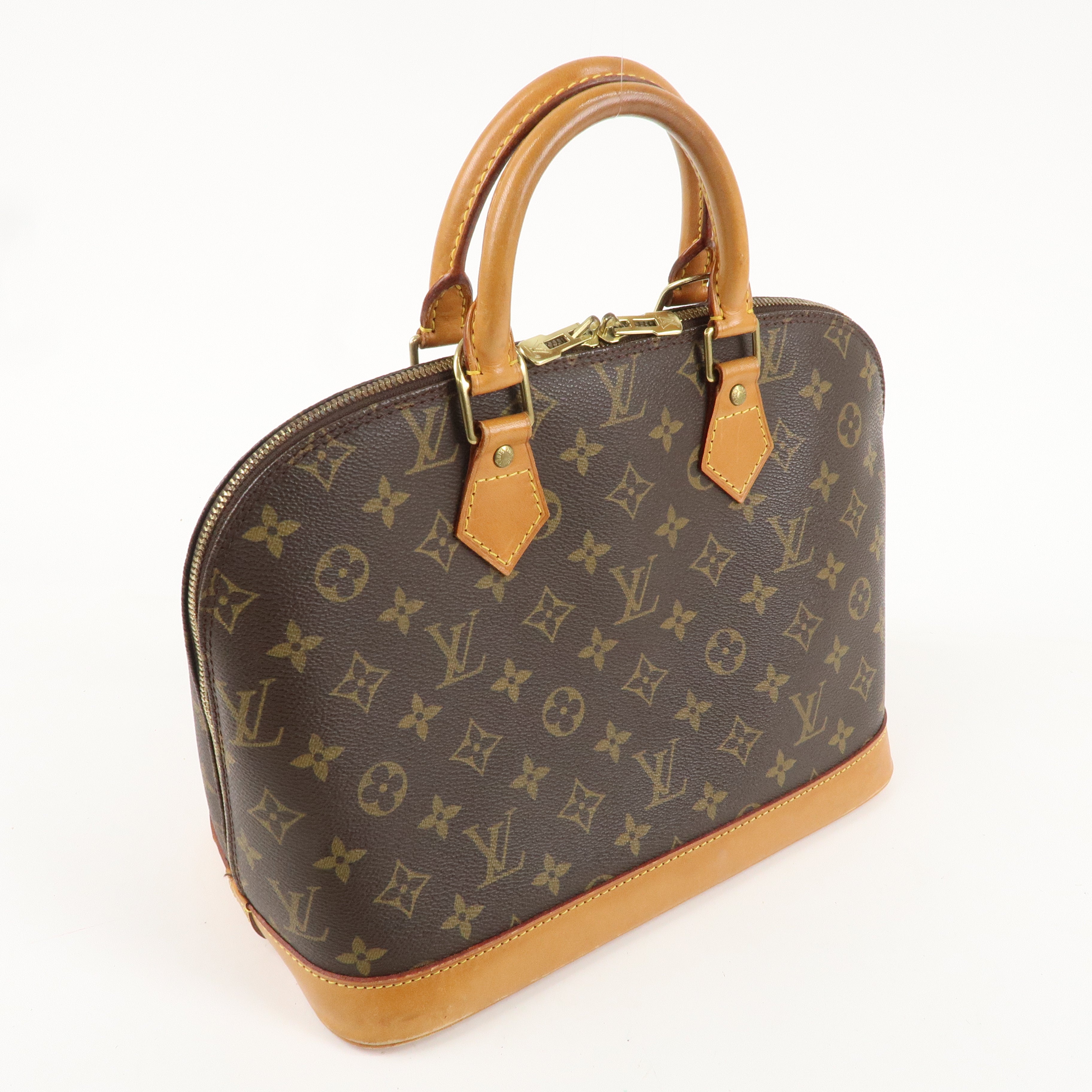 Louis Vuitton Monogram Alma Hand Bag Brown M51130