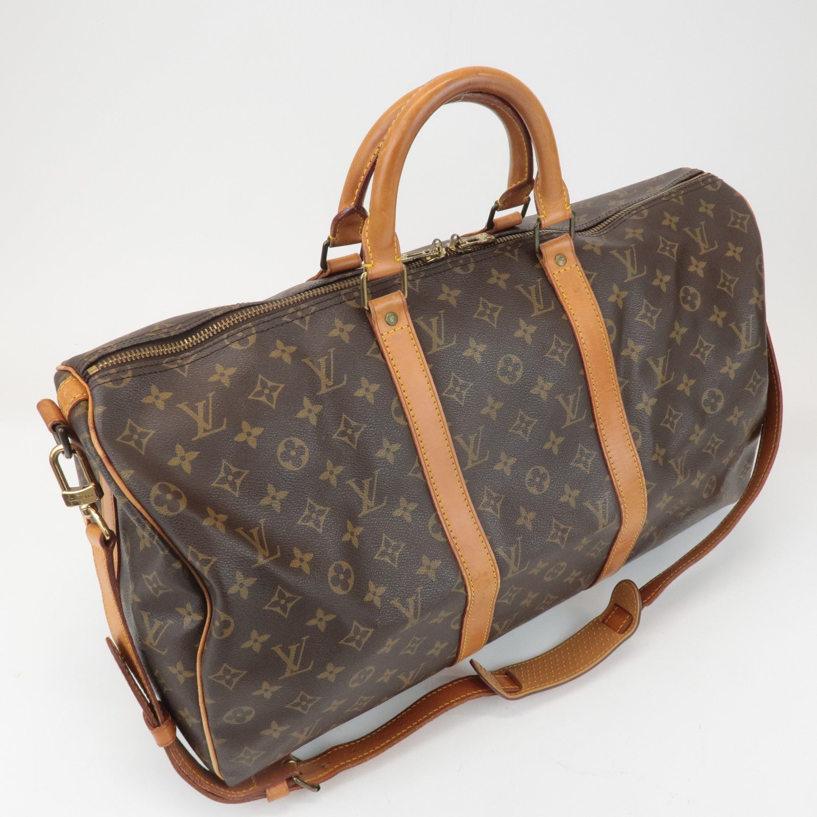 Louis Vuitton Monogram Keep All Bandouliere 50 Boston Bag M41416 Used