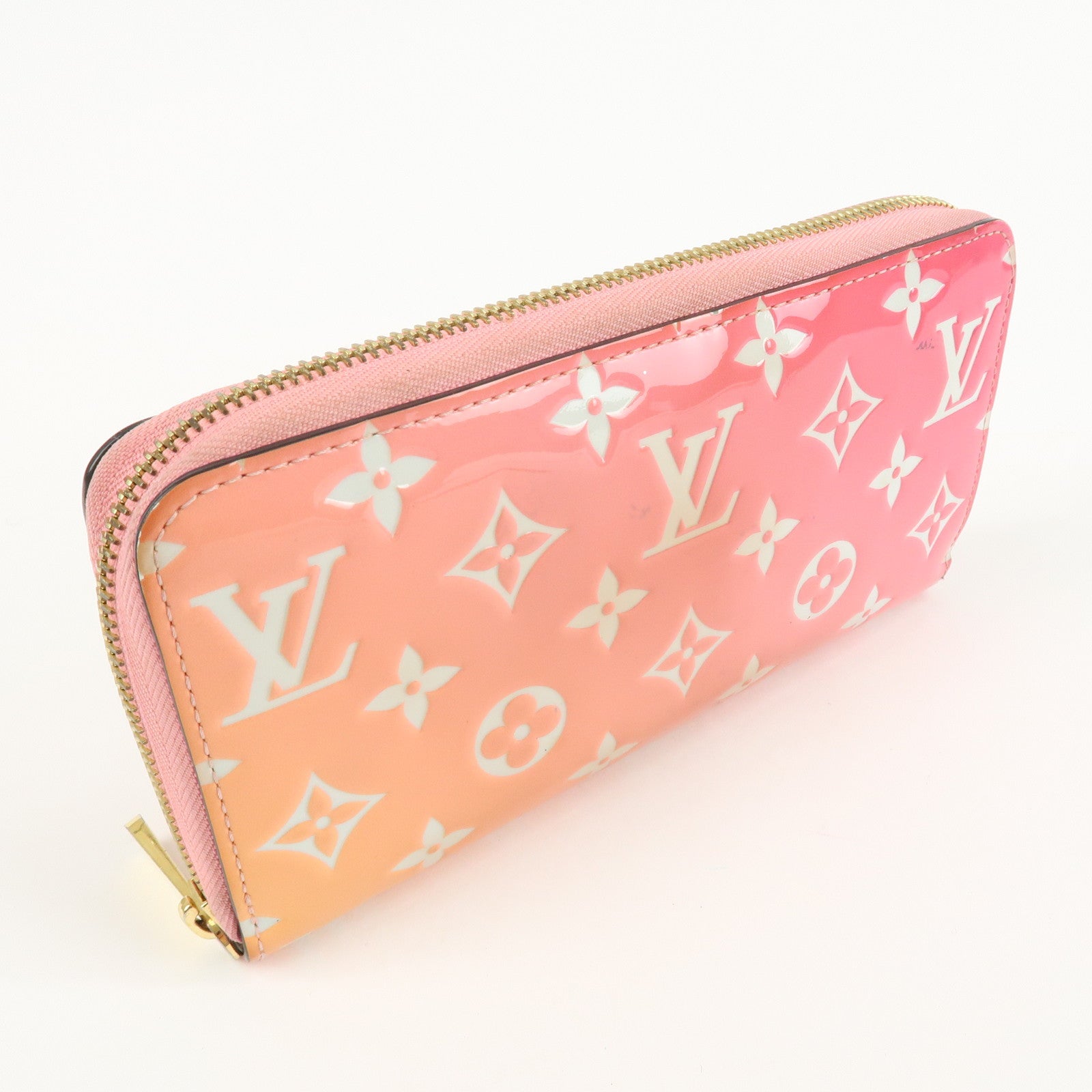 Louis Vuitton Monogram Vernis Zippy Wallet Sunrise Gradient M64158 Used