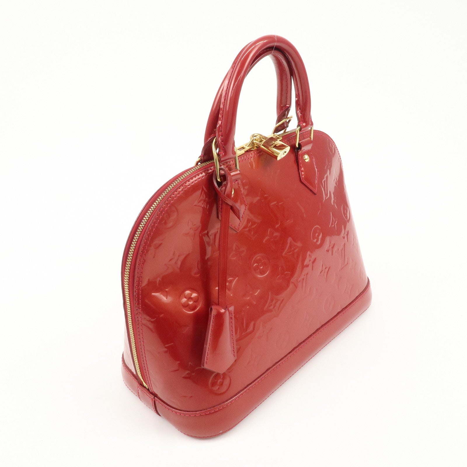 Louis Vuitton Monogram Vernis Alma PM Bag Pomme d
Amour M90096