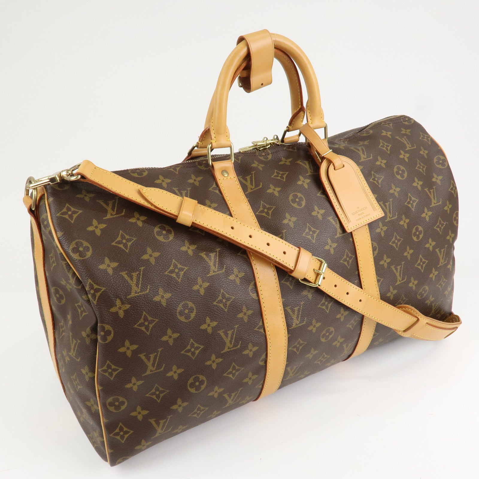 Louis Vuitton Monogram Keep All Bandouliere 50 Boston Bag M41416 Used