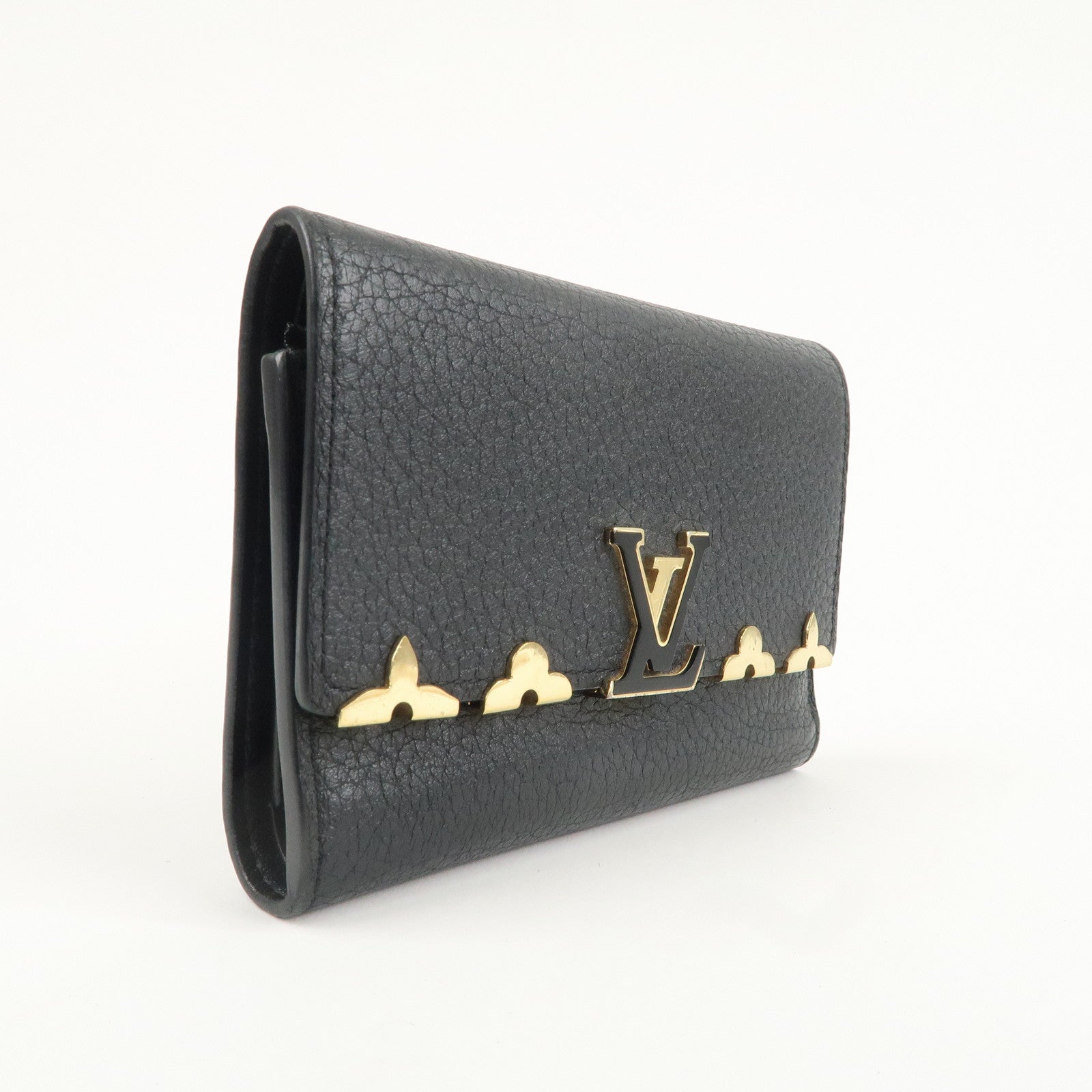 Louis Vuitton Portefeuille Capucine Compact Wallet Noir M82764