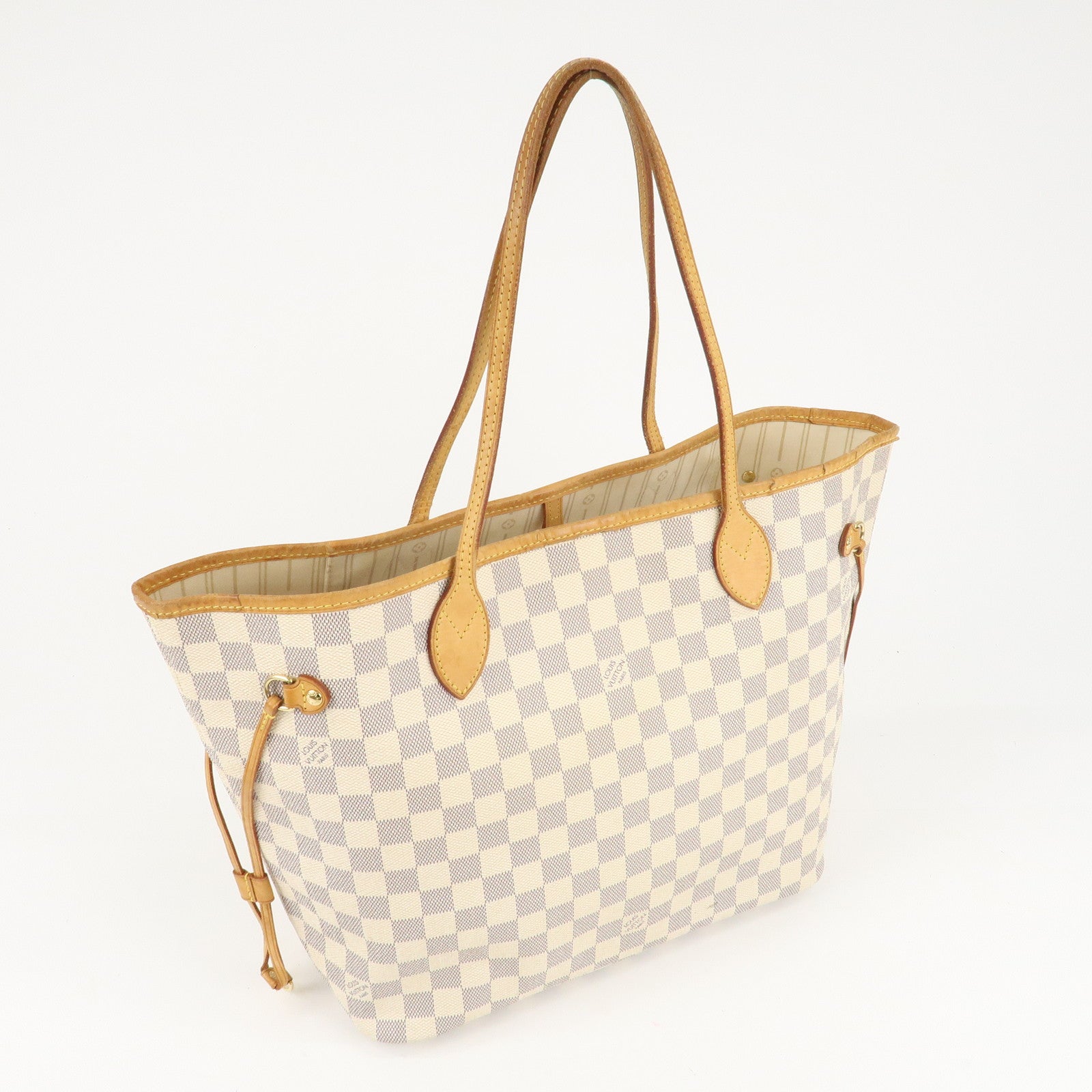 Louis Vuitton Damier Azur Neverfull MM Tote Bag N51107 Used