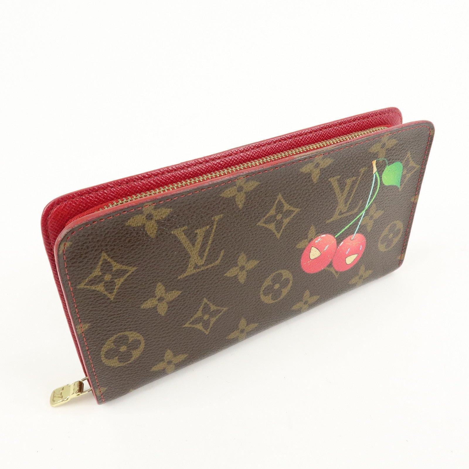 Louis Vuitton Monogram Cherry Porte Monnaie Zip Long Wallet M95006