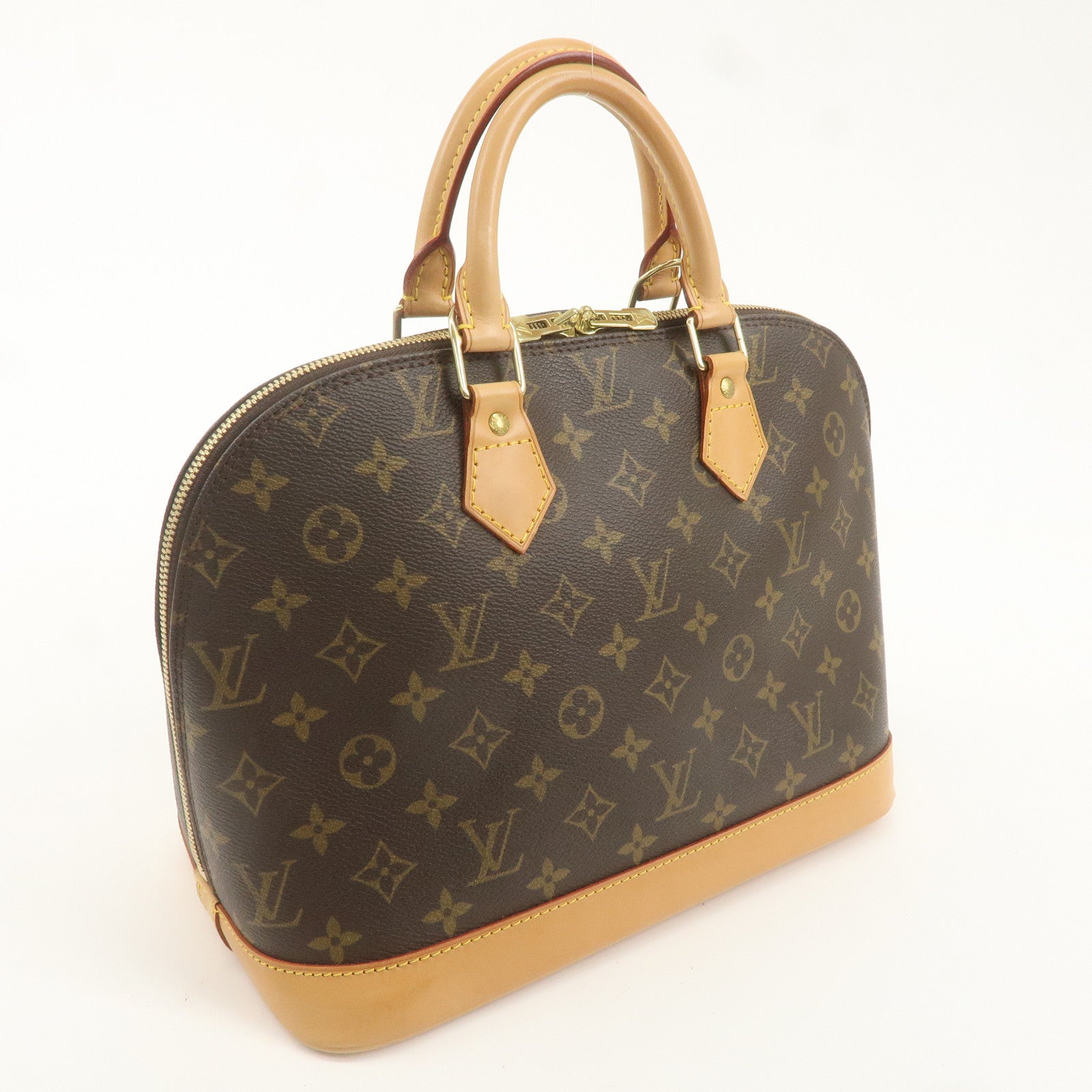 Louis Vuitton Monogram Alma Hand Bag Brown Brown M51130