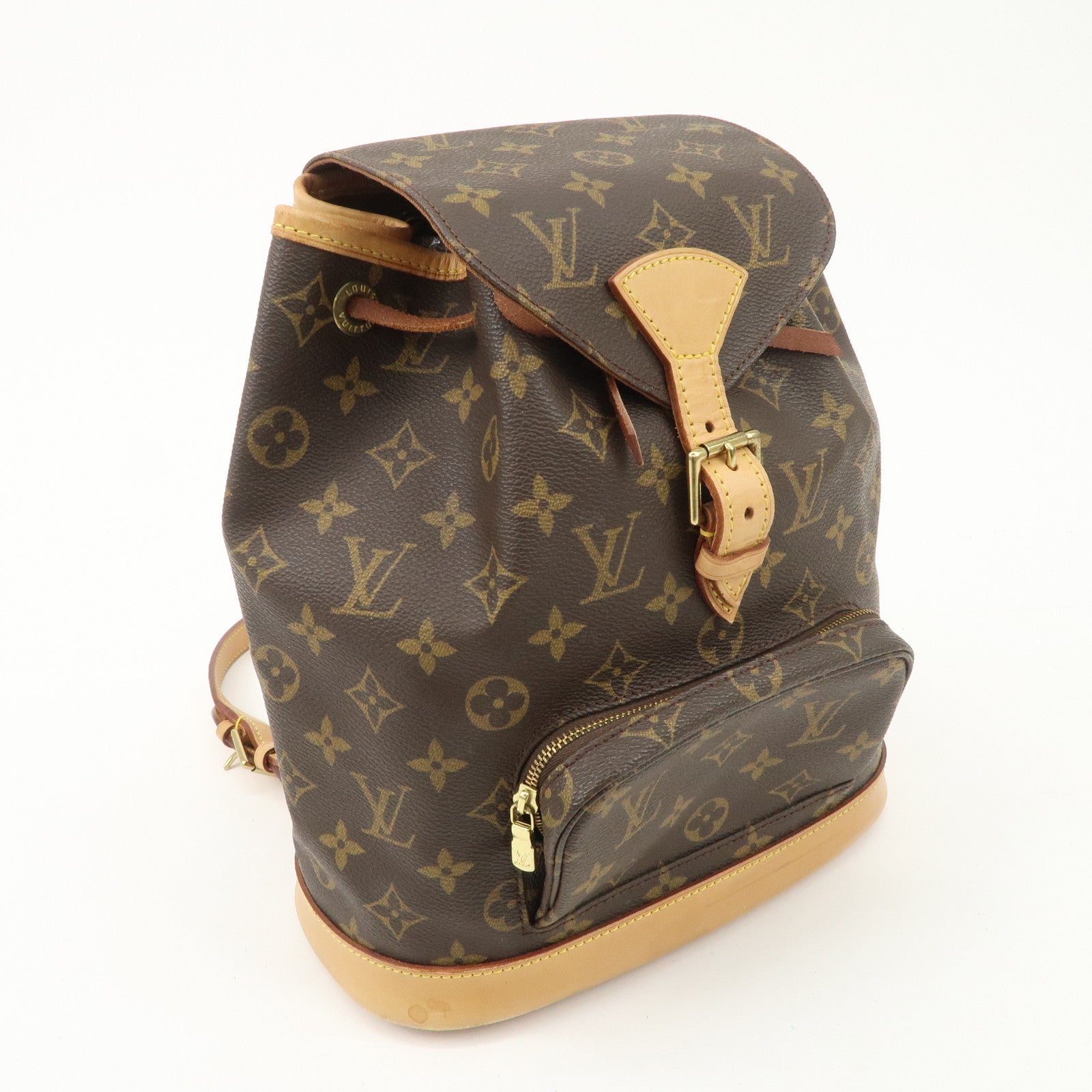 Louis Vuitton Monogram Montsouris MM Back Pack Bag M51136 Used