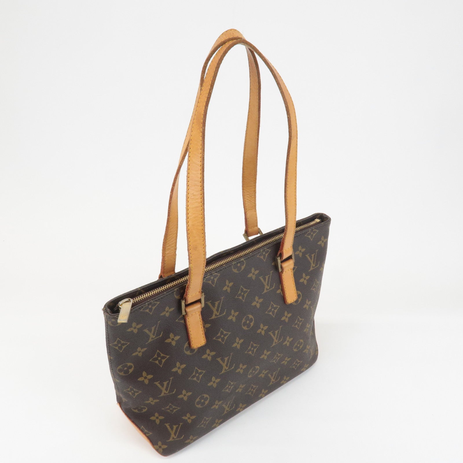 Louis Vuitton Monogram Cabas Piano Tote Bag Hand Bag M51148 Used