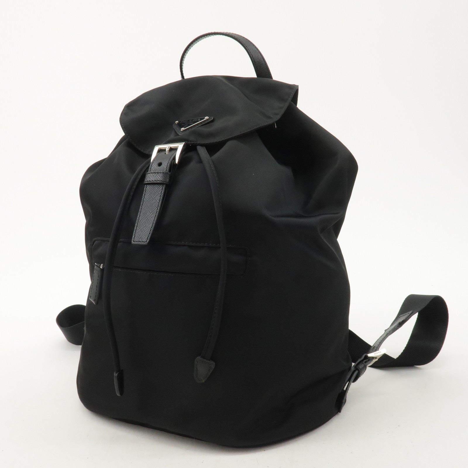 PRADA Nylon Leather Backpack Ruck Sack Black 1BZ032