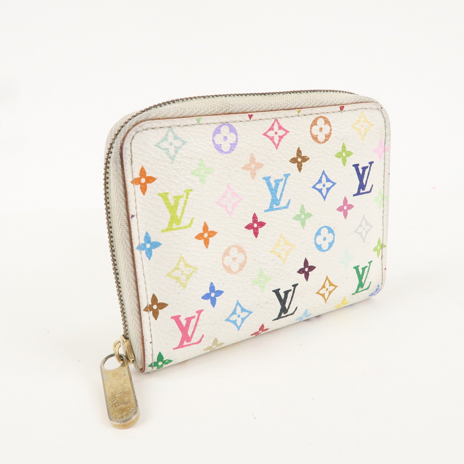 Louis Vuitton Monogram Multicolor Zippy Coin Purse Blanc M93741