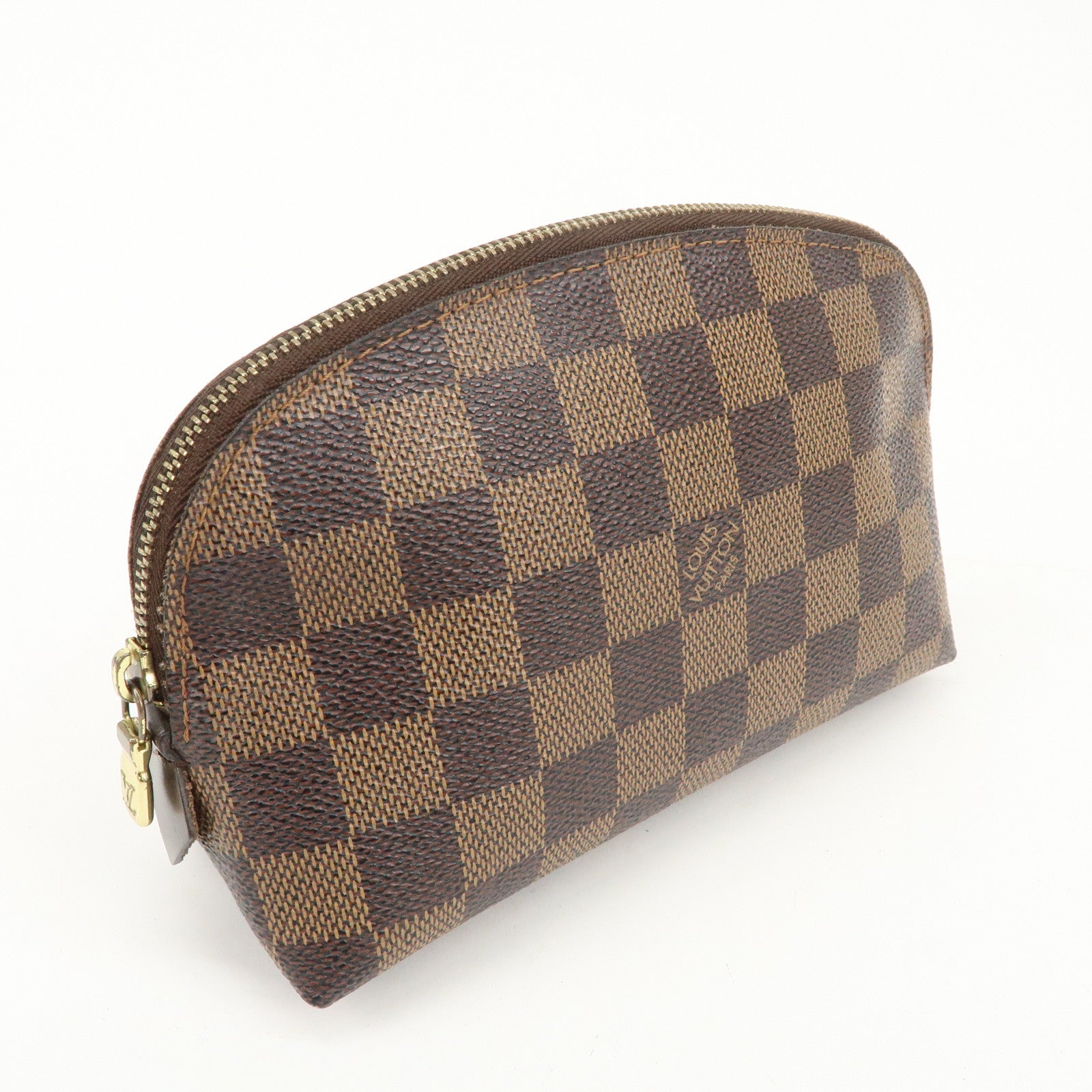 Louis Vuitton Damier Ebene Pochette Cosmetic Pouch N47516 Used