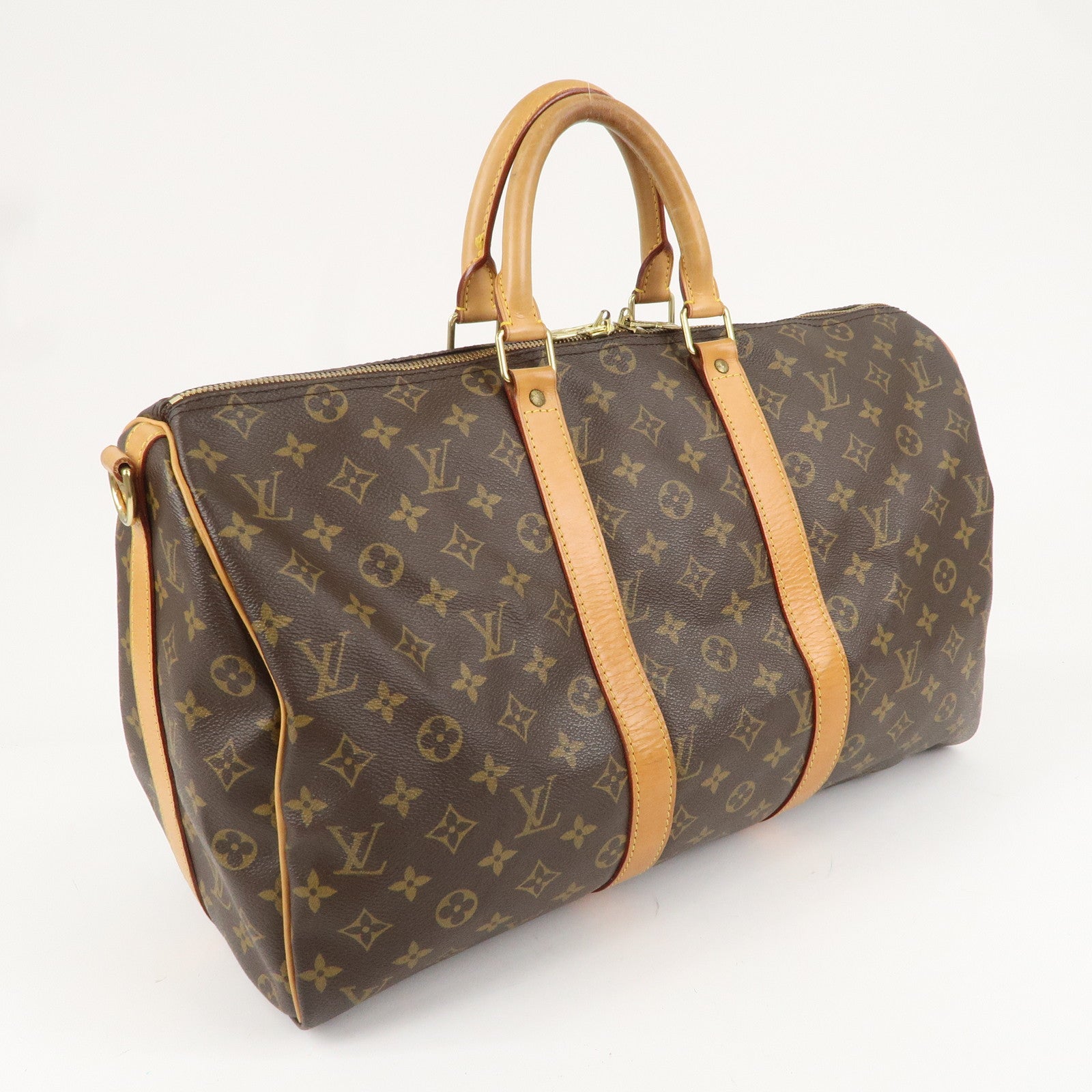 Louis Vuitton Monogram Keep All Bandouliere 45 Boston Bag M41418