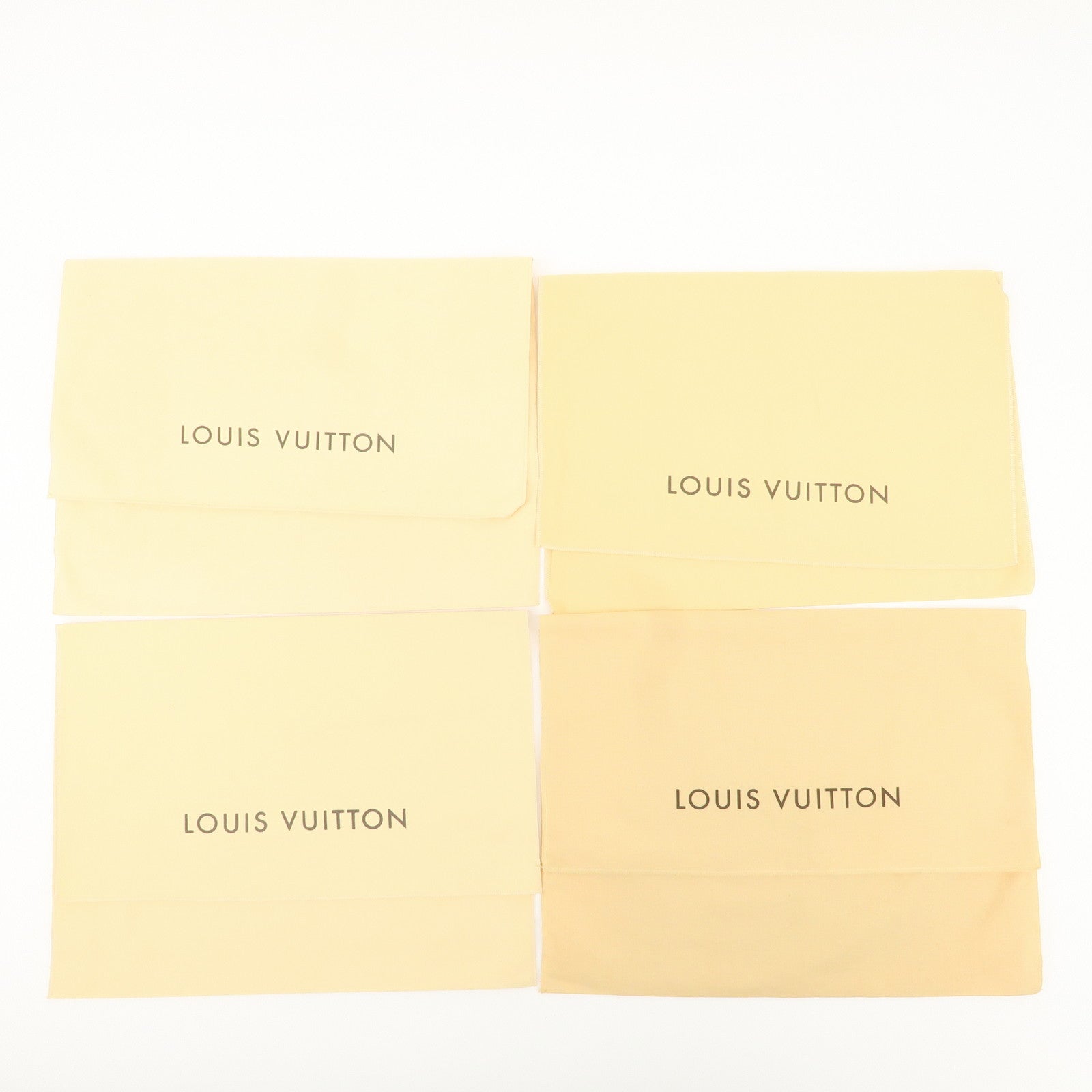 Louis Vuitton Set of 10 Dust Bag Flap Style Beige Brown Used