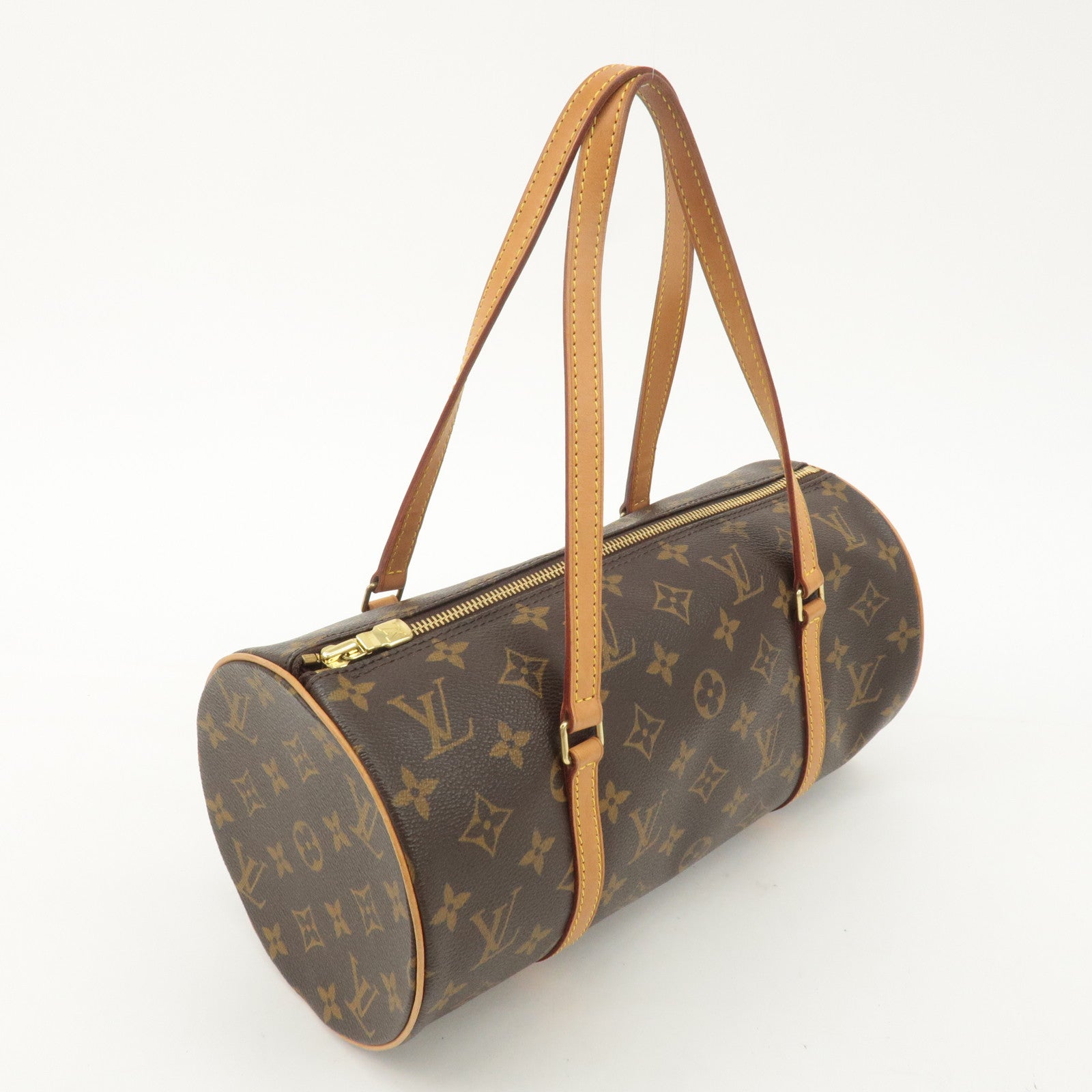 Louis Vuitton Monogram Papillon 30 Hand Bag Brown M51385