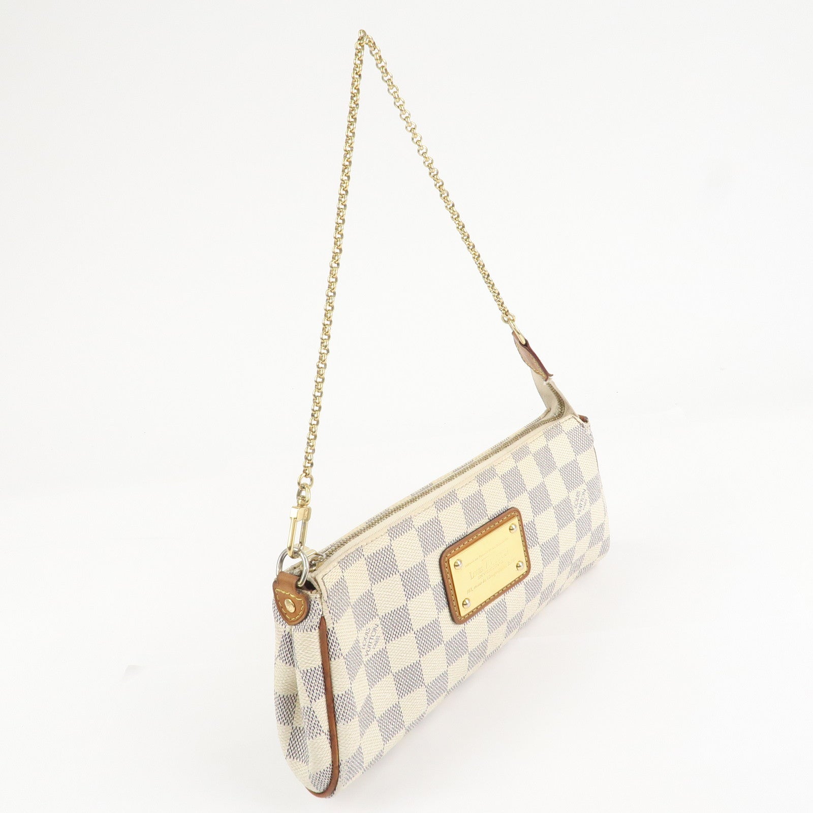 Louis Vuitton Damier Azur Eva 2 Way Pouch Shoulder Bag N55214 Used