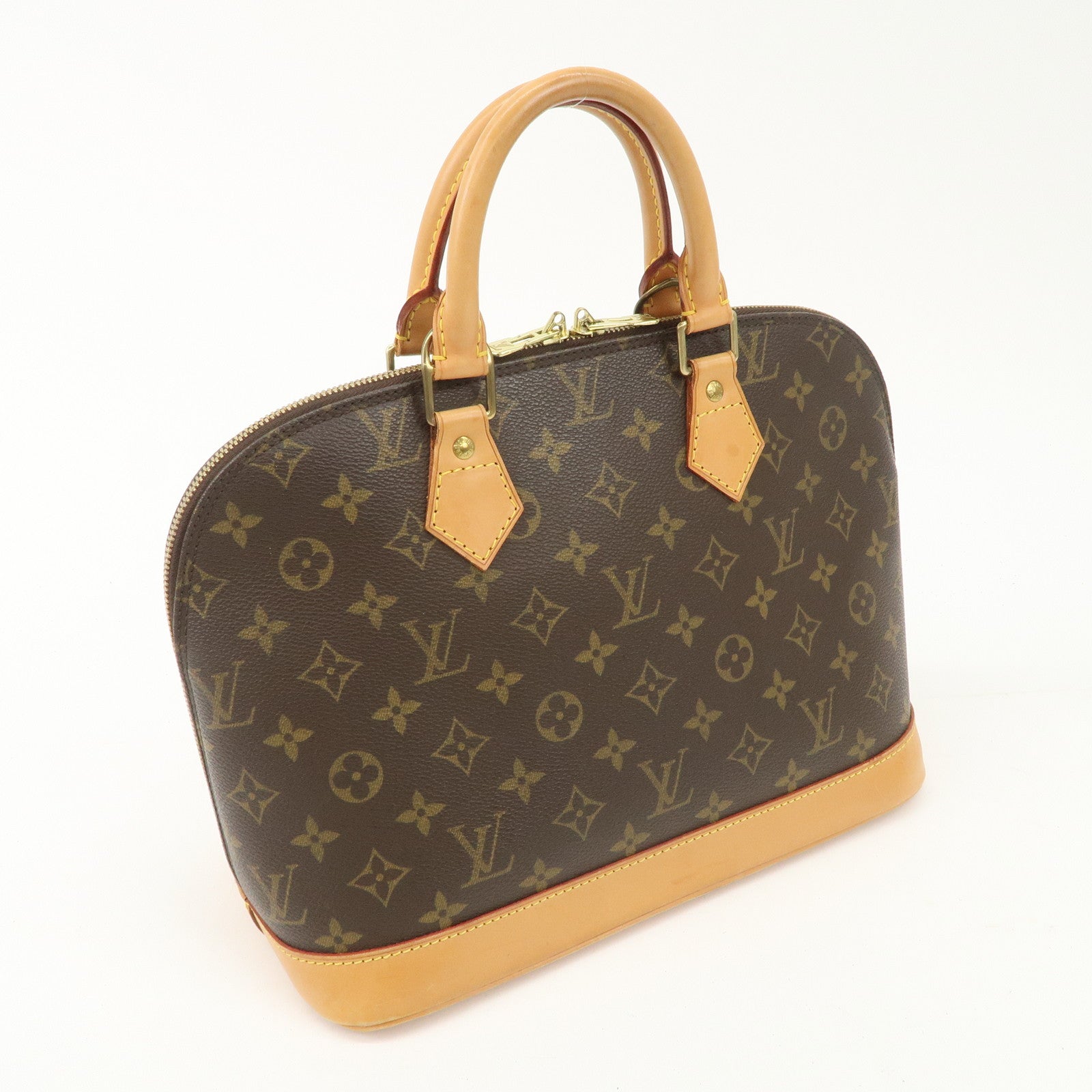 Louis Vuitton Monogram Alma Hand Bag Brown M51130