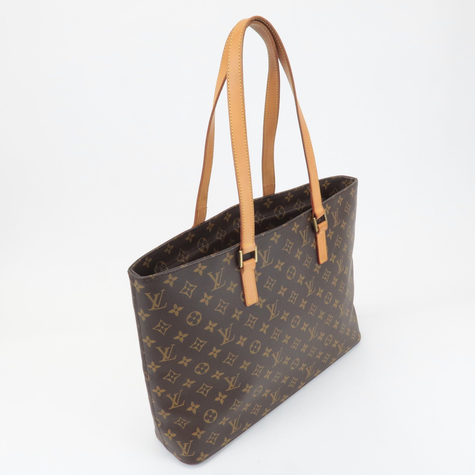 Louis Vuitton Monogram Luco Tote Bag Shoulder Bag Brown M51155 Used