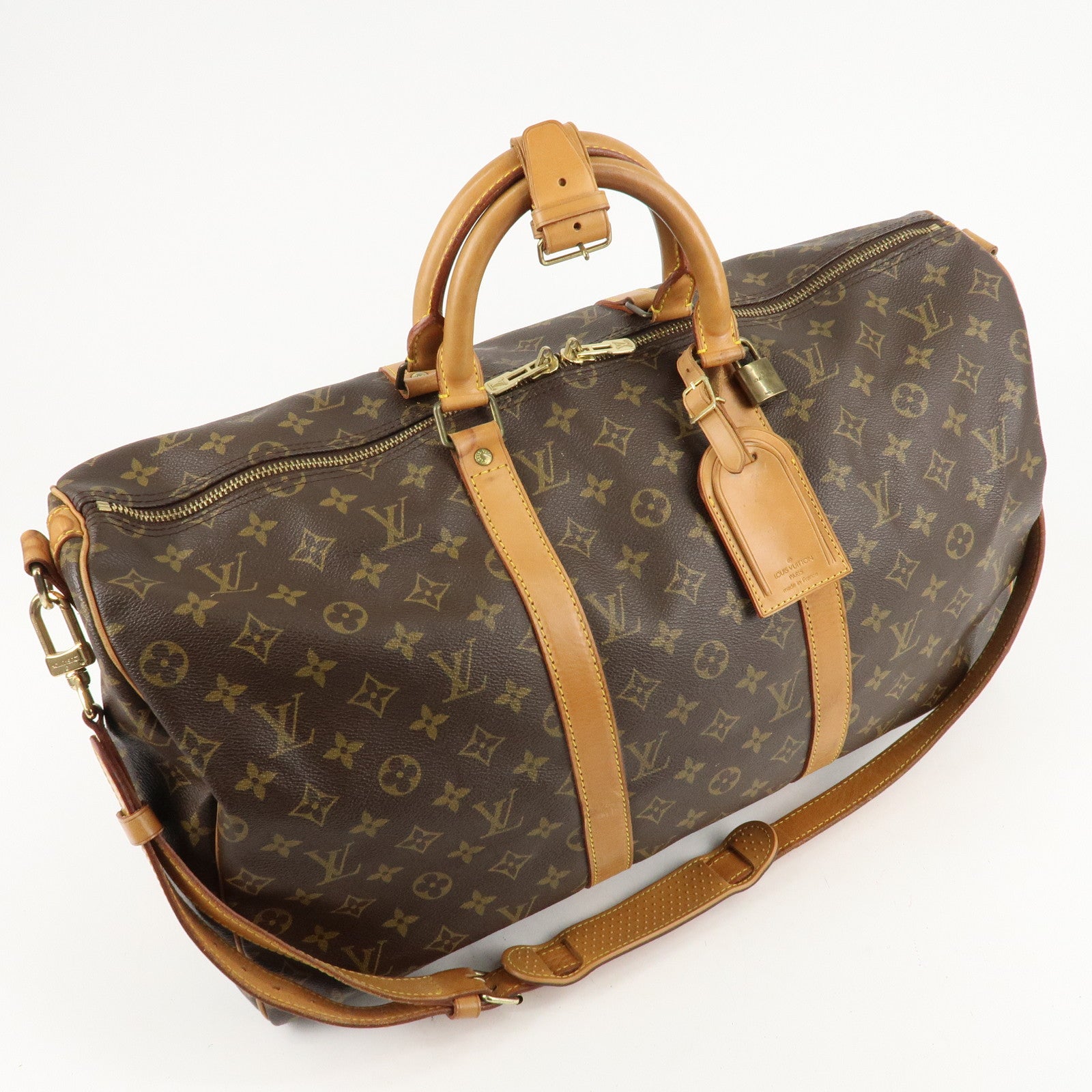 Louis Vuitton Monogram Keep All Bandouliere 50 Boston Bag M41416 Used