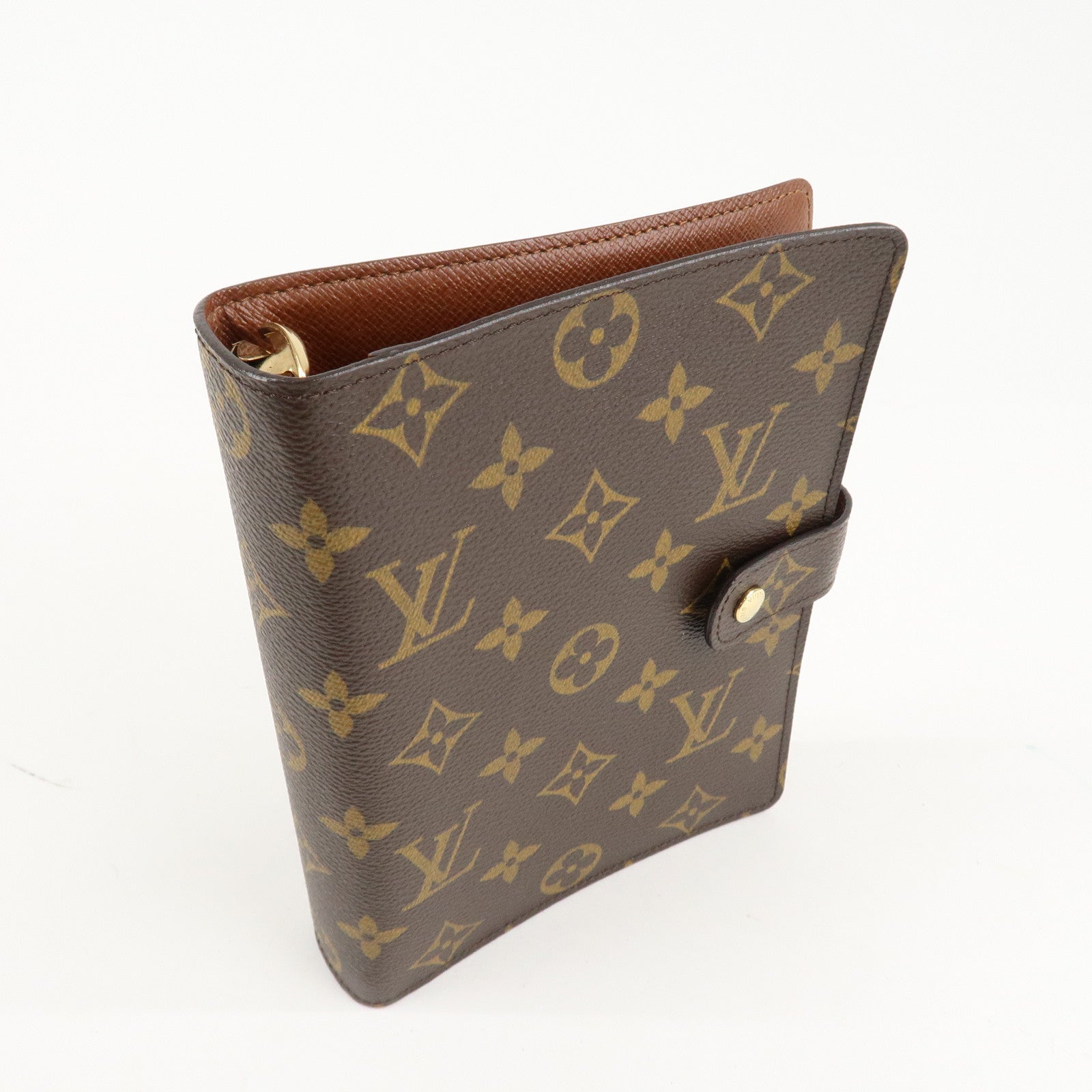 Louis Vuitton Monogram Agenda MM Planner Cover Brown R20004 Used