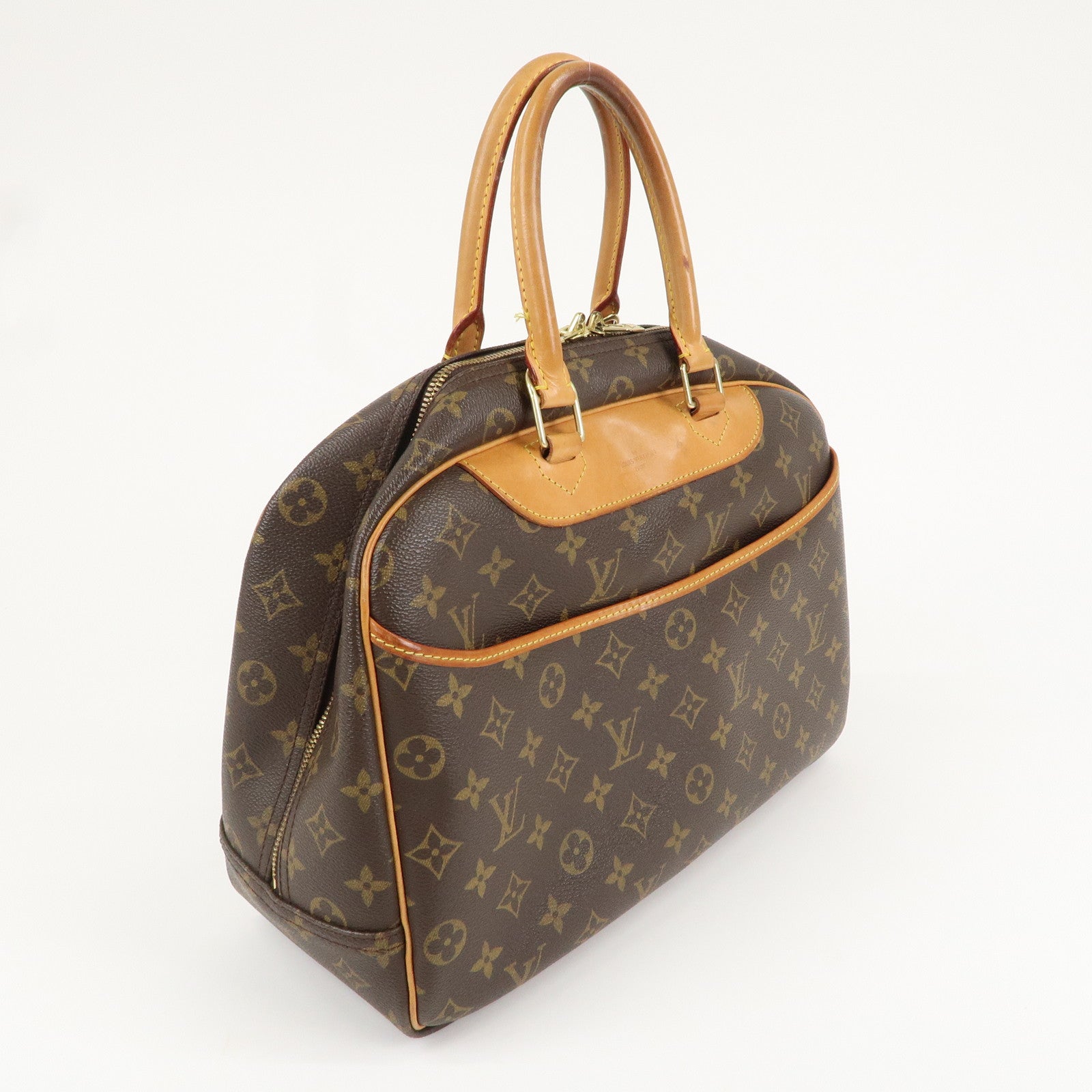 Louis Vuitton Monogram Deauville Hand Bag Brown M47270