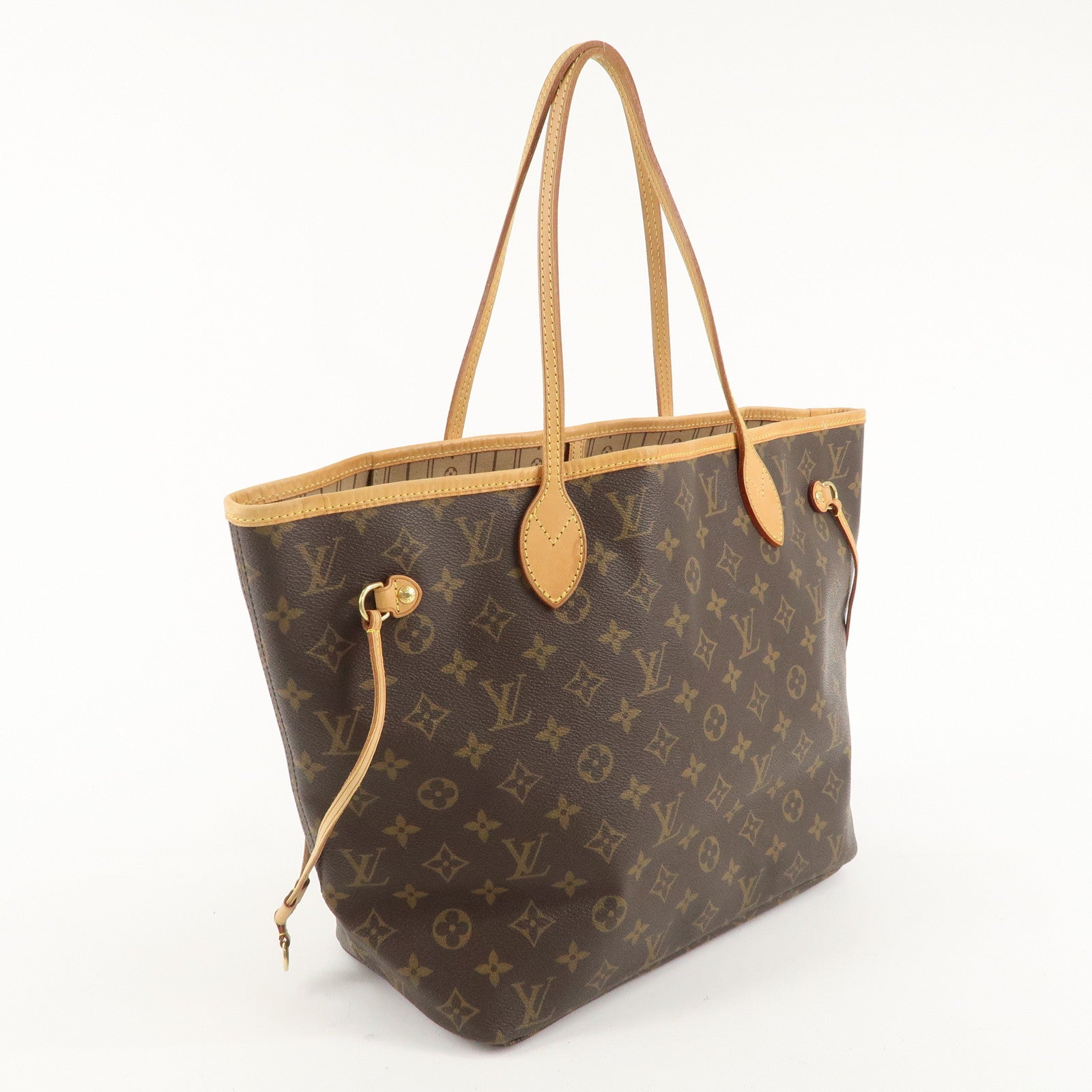 Louis Vuitton Monogram Neverfull MM Tote Bag Brown M40156