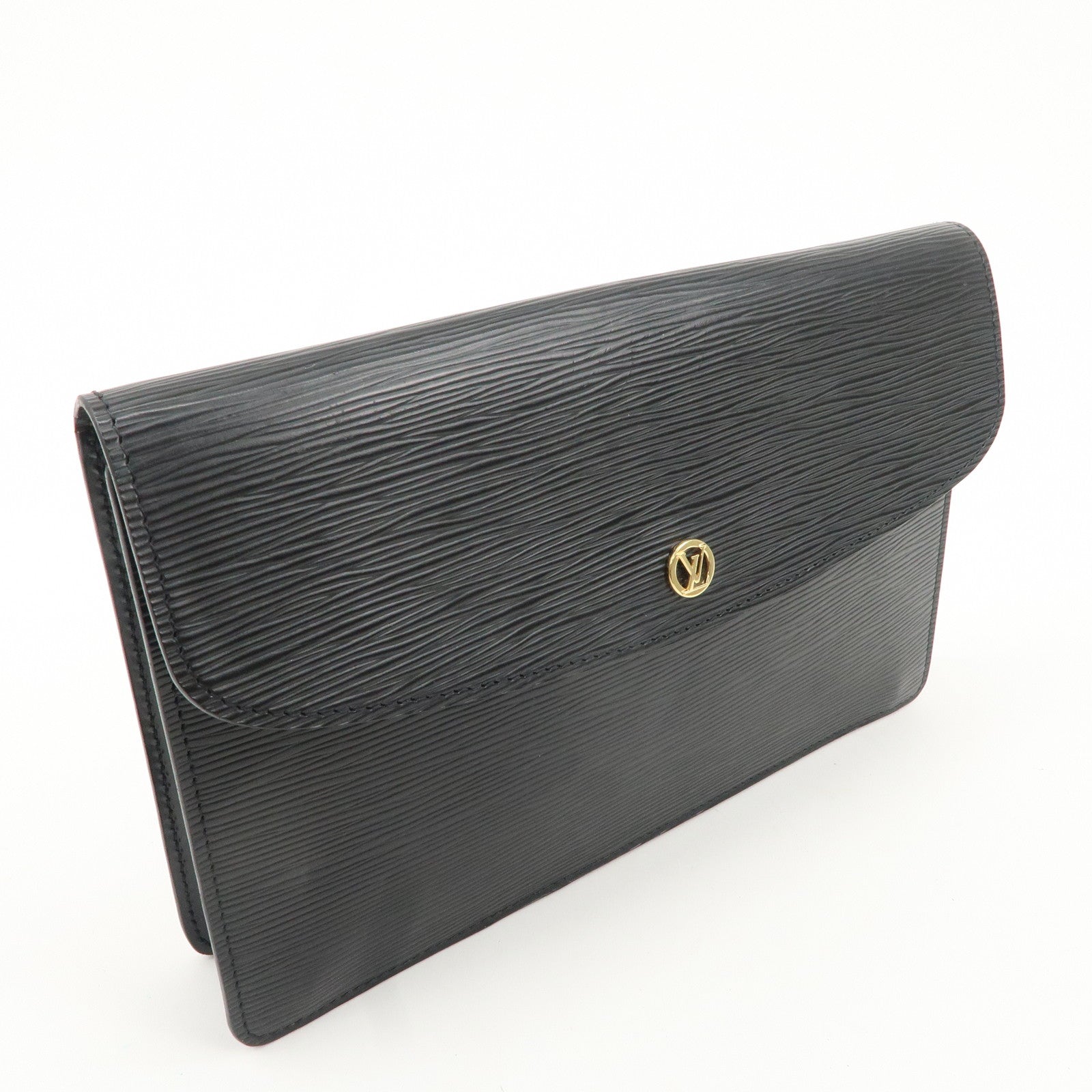 Louis Vuitton Epi Montaigne 27 Clutch Bag Noir M52652 Used