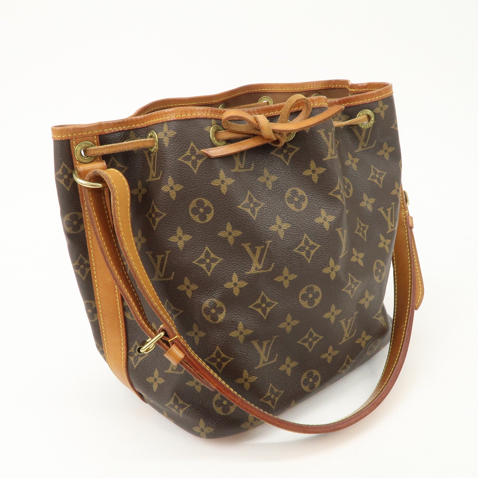 Louis Vuitton Monogram Petit Noe Shoulder Bag Brown M42226 Used