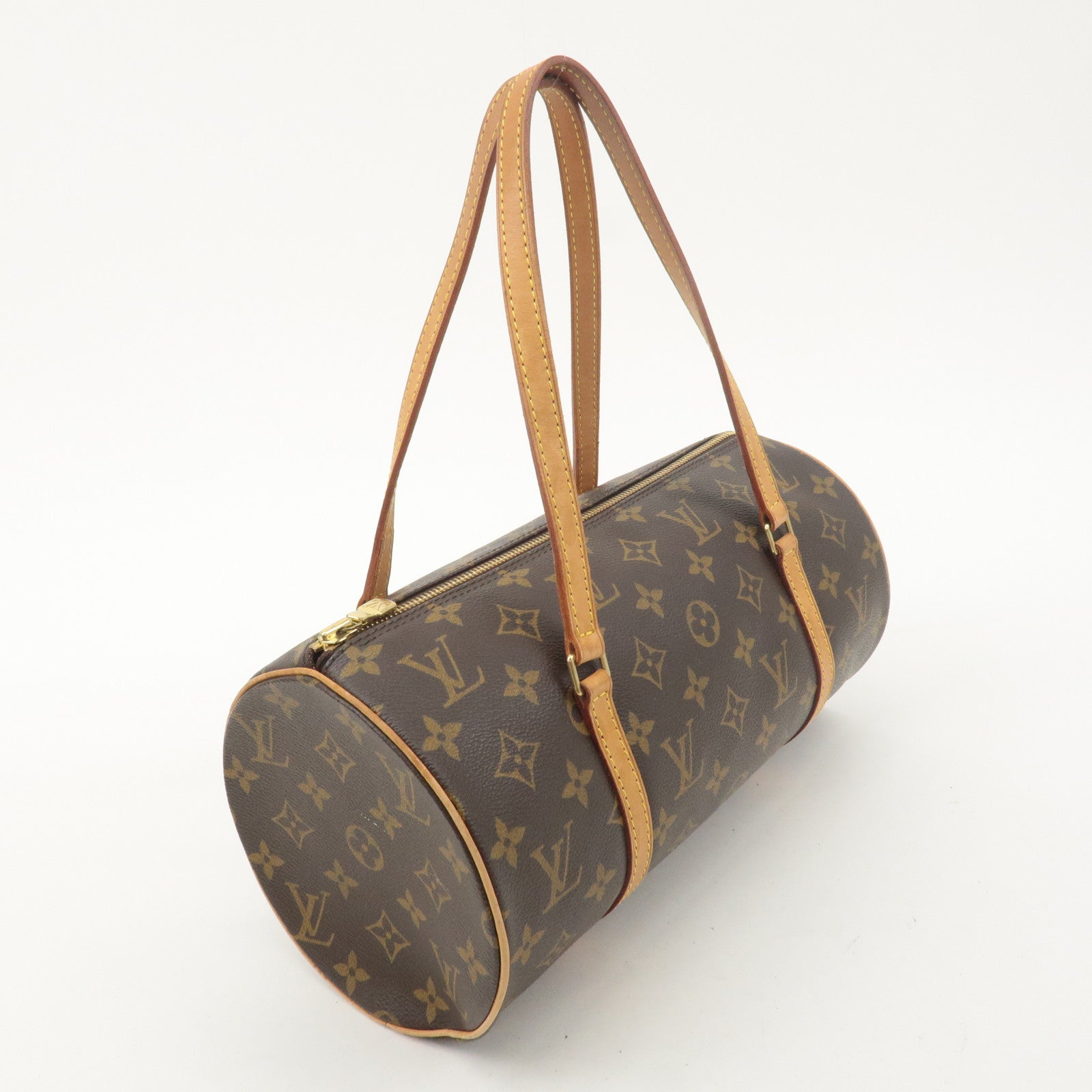 Louis Vuitton Monogram Papillon 30 Hand Bag 
Pouch Brown M51385