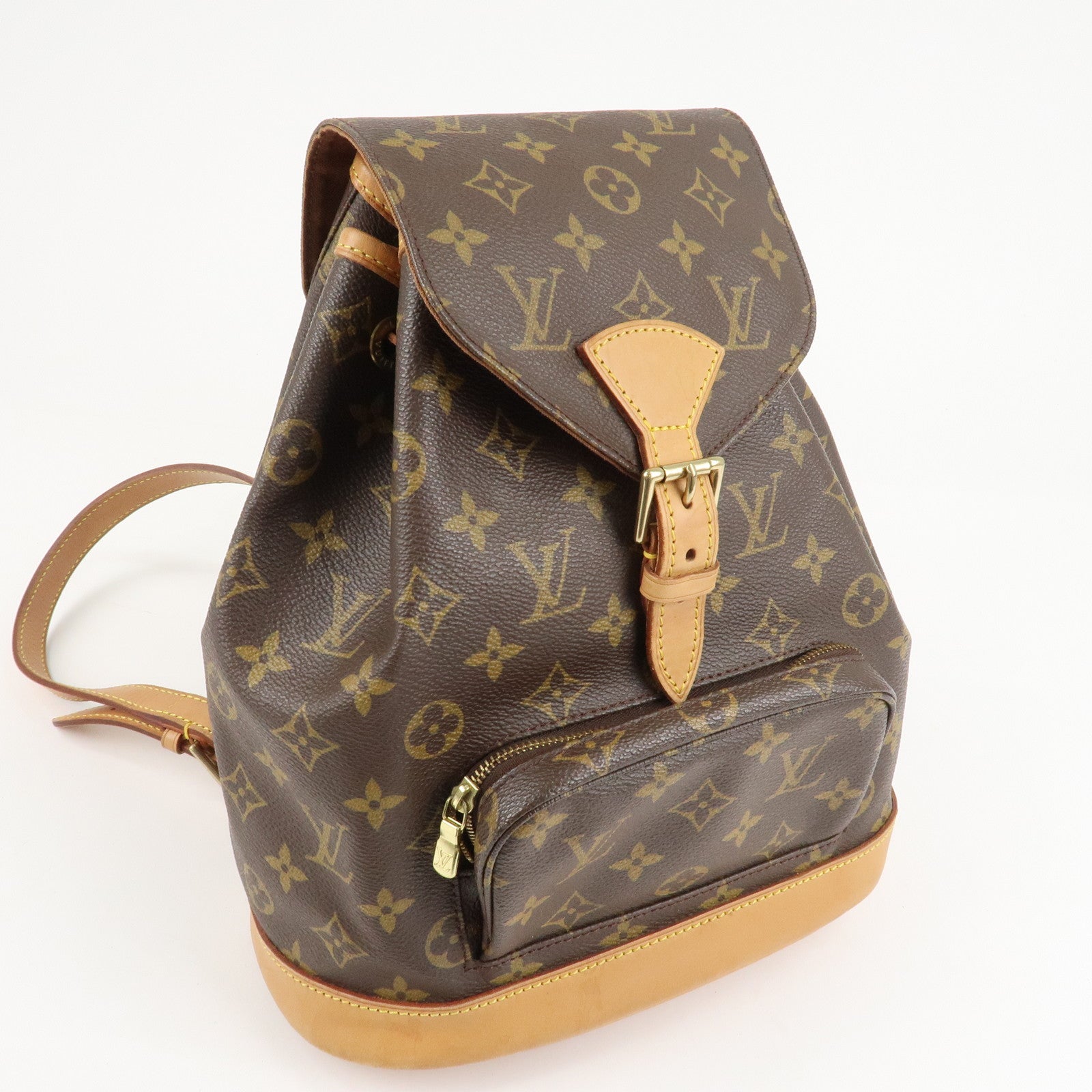 Louis Vuitton Monogram Montsouris MM Back Pack Bag M51136 Used