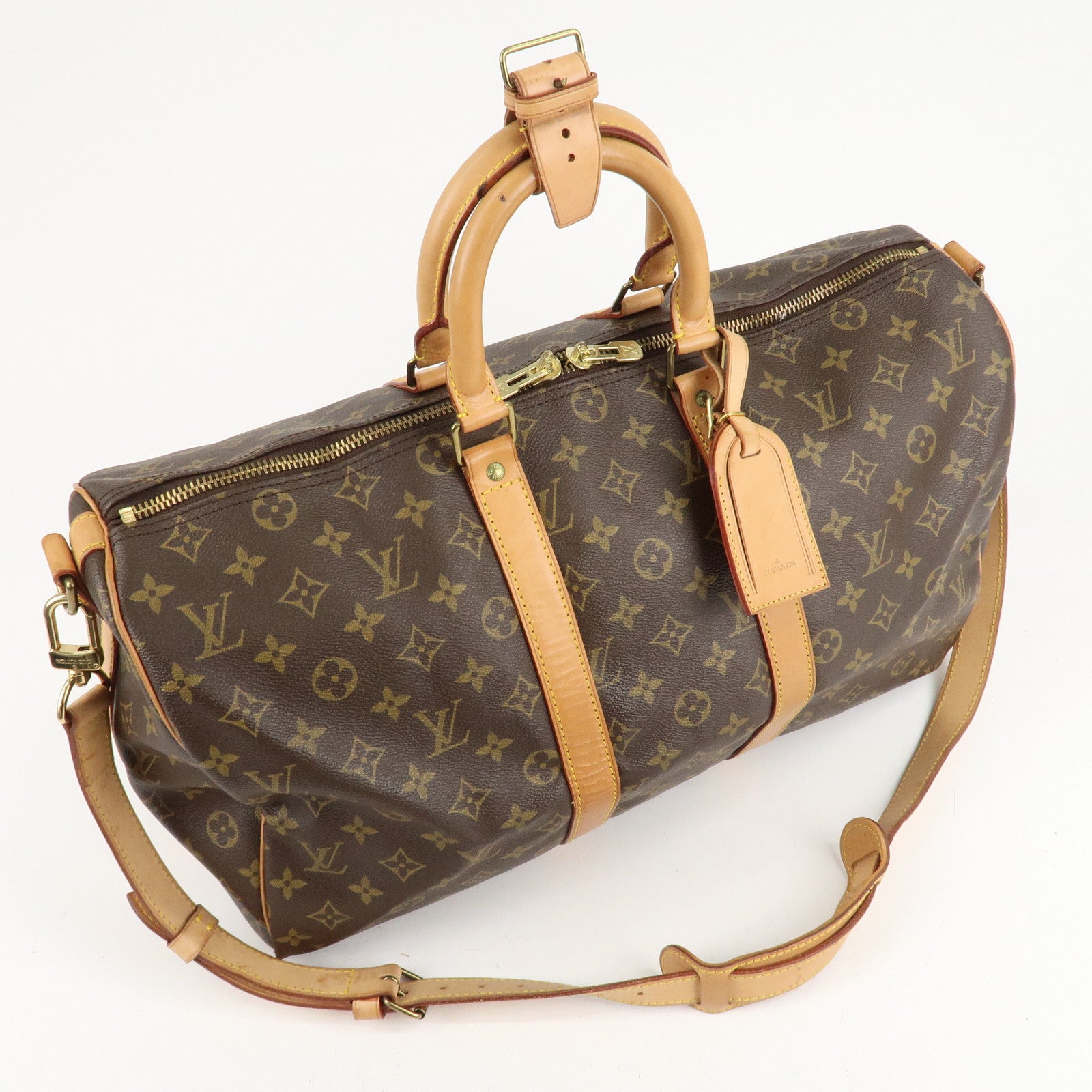 Louis Vuitton Monogram Keep All Bandouliere 45 Boston Bag M41418 Used