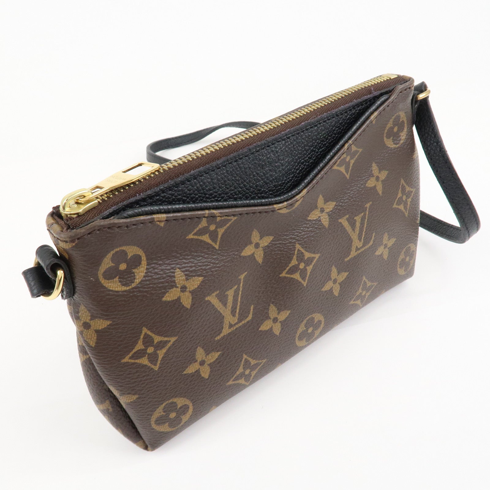 Louis Vuitton Monogram Pallas Uniforms Shoulder Bag Noir Used