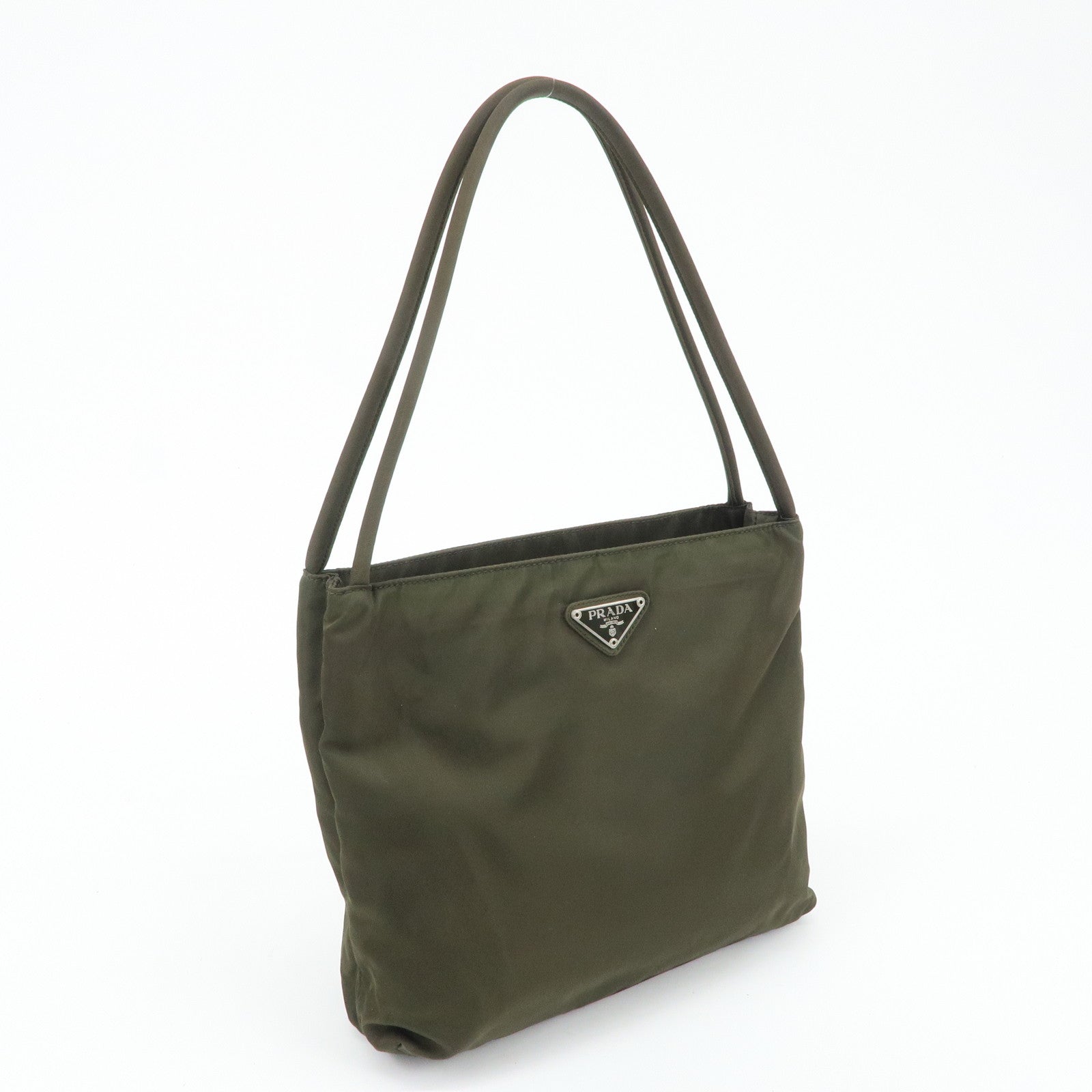 PRADA Nylon Tote Bag Shoulder Bag Khaki K3093