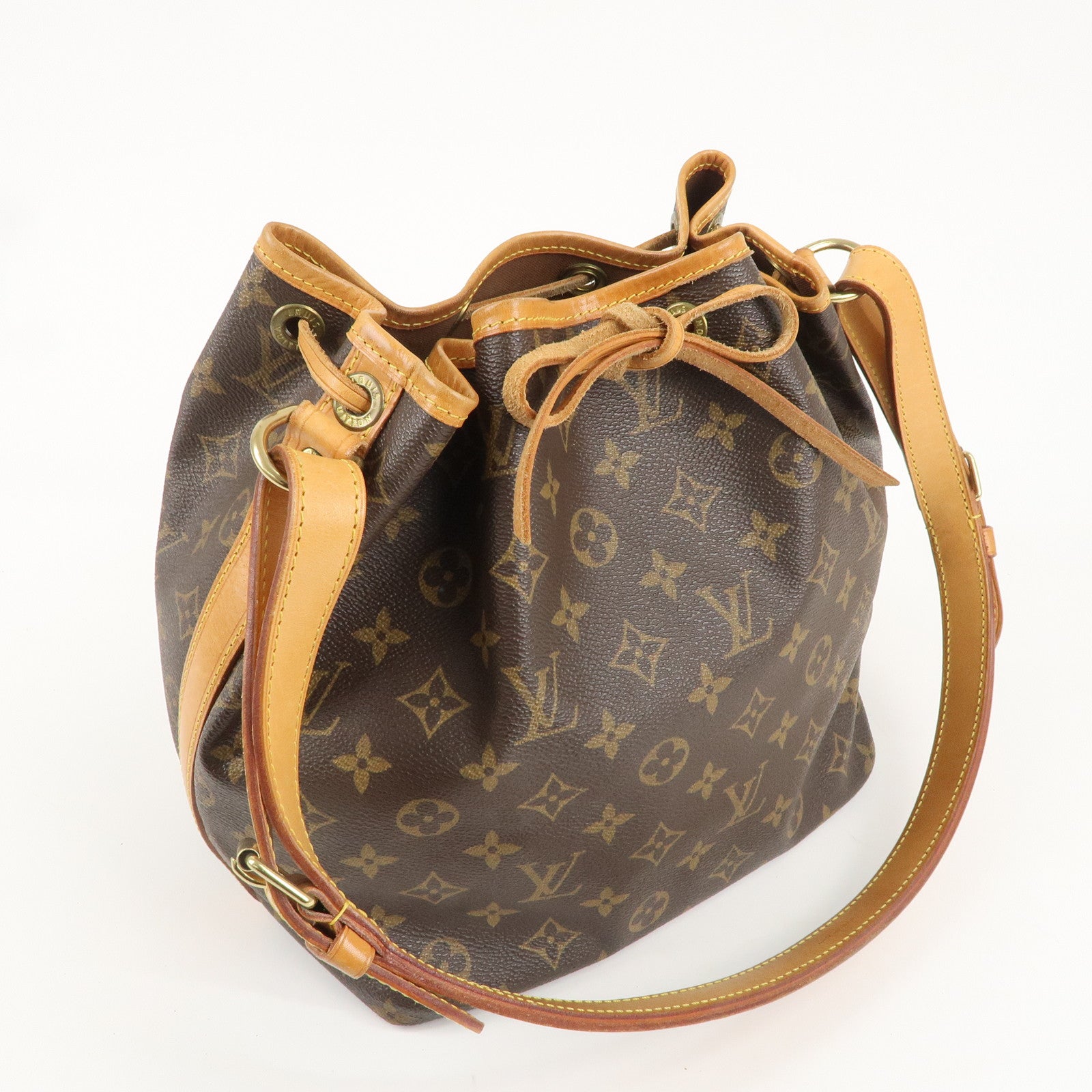 Louis Vuitton Monogram Petit Noe Shoulder Bag Brown M42226