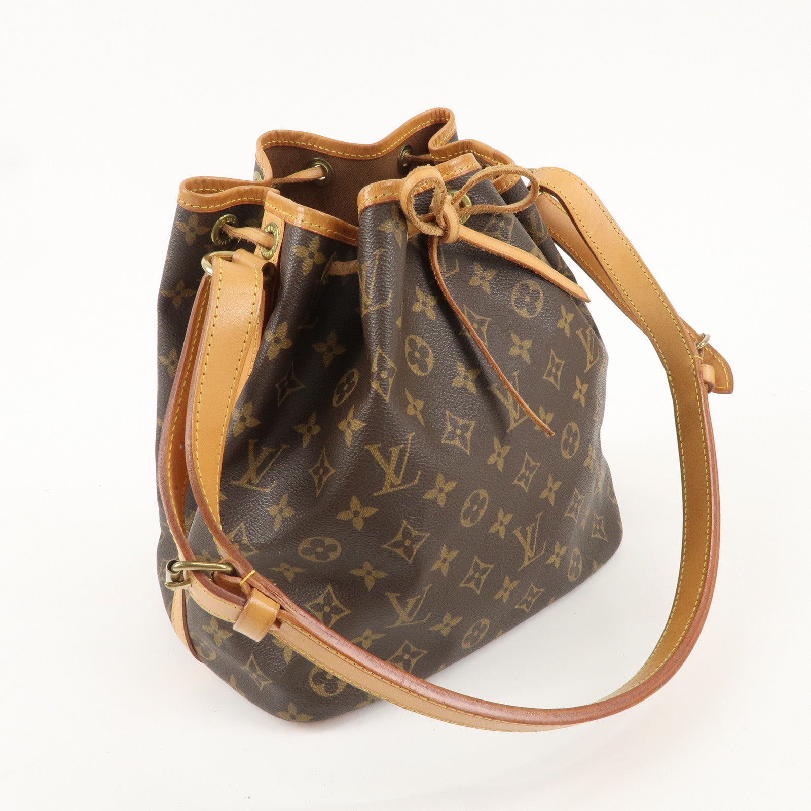 Louis Vuitton Monogram Petit Noe Shoulder Bag Brown M42226