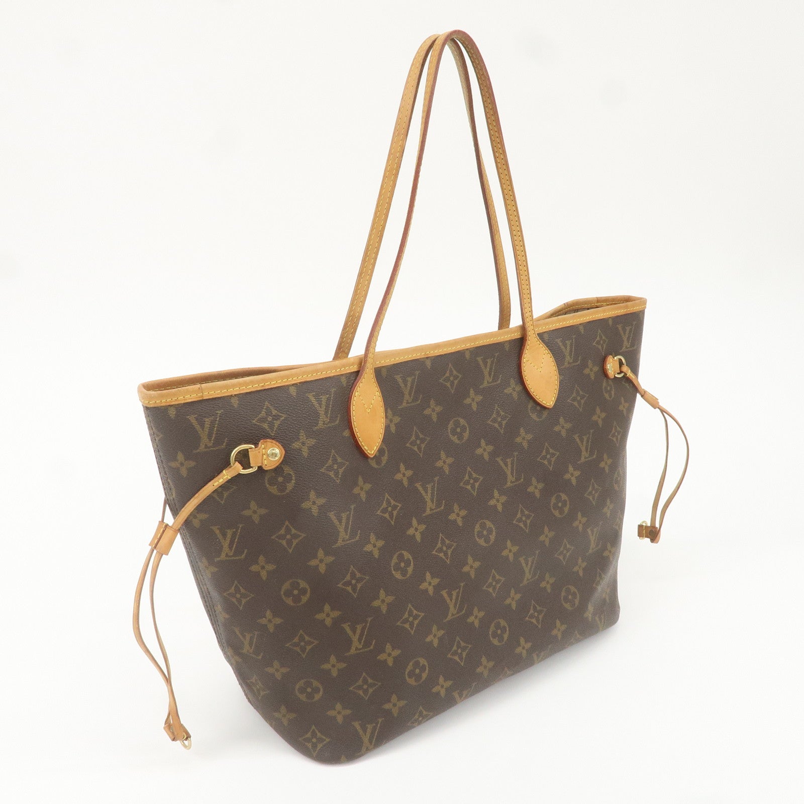 Louis Vuitton Monogram Neverfull MM Tote Bag Brown M40156