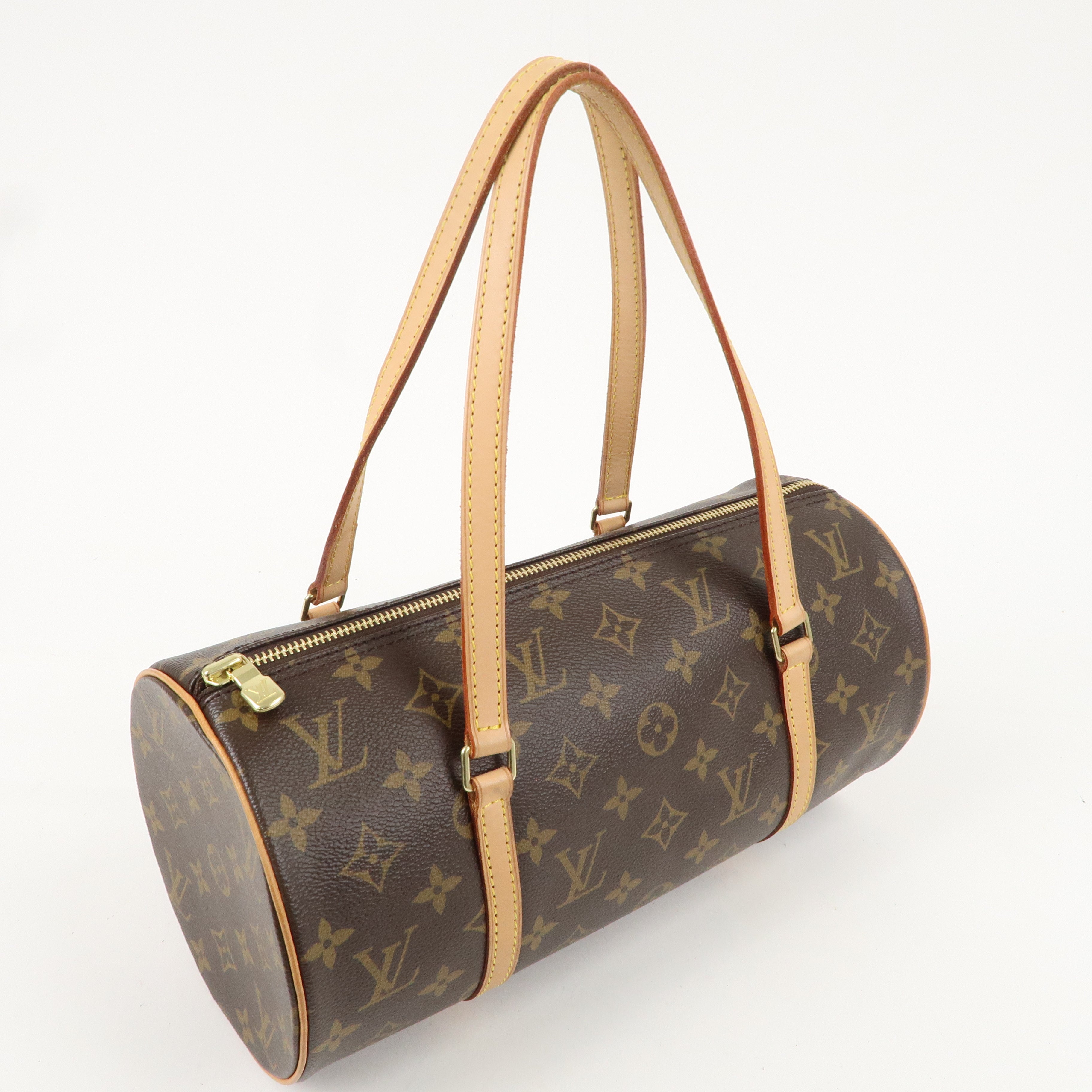 Louis Vuitton Monogram Papillon 30 Hand Bag 
Pouch Brown M51385