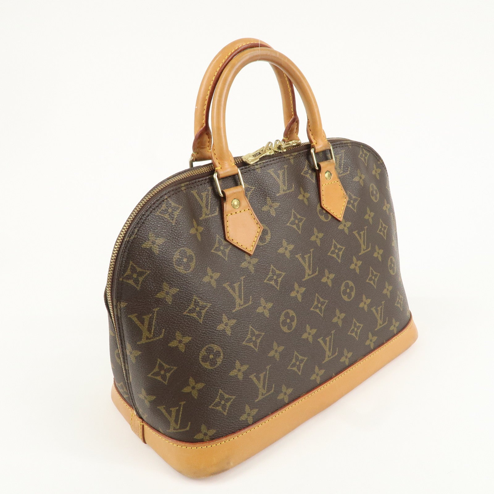 Louis Vuitton Monogram Alma Hand Bag Brown M51130