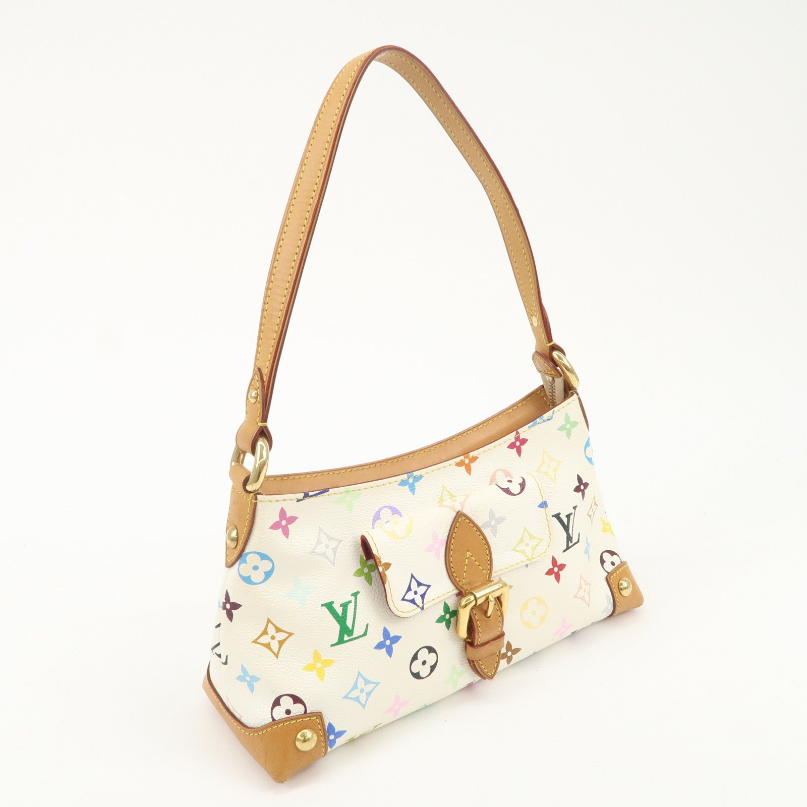 AuthLouis Vuitton Monogram Multicolor Eliza Shoulder Bag Blanc M40098