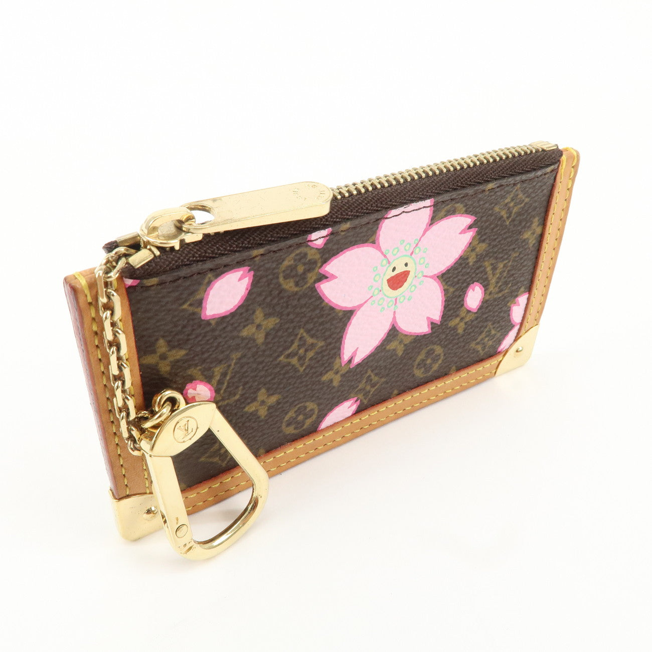 Louis Vuitton Cherry Blossom Pochette Cles Coin Case M92015 Used