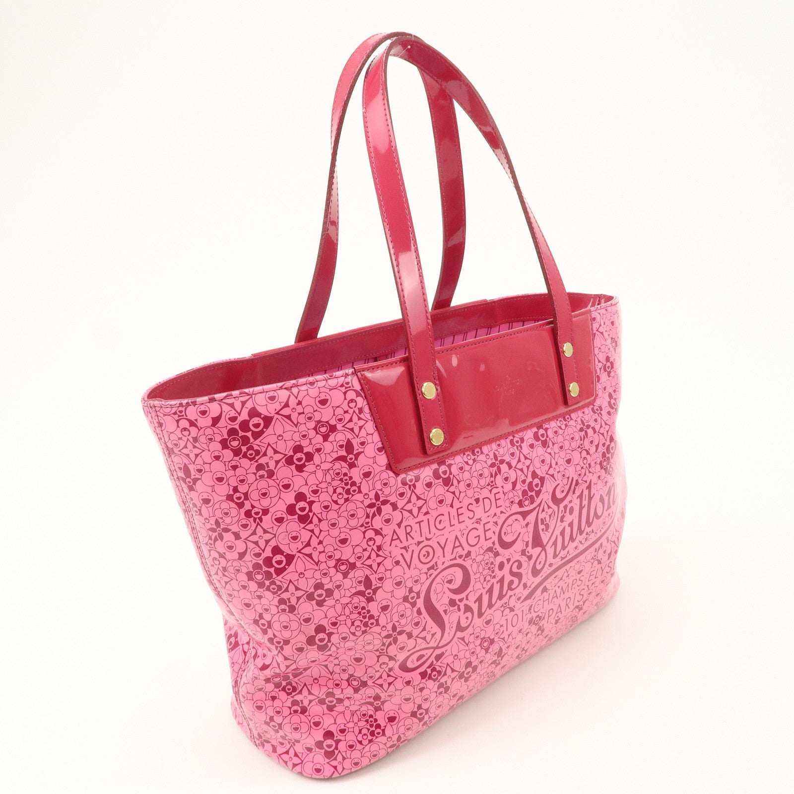 Louis Vuitton Cosmic Blossom PM Tote Bag Rose Pink Murakami M93160 Used