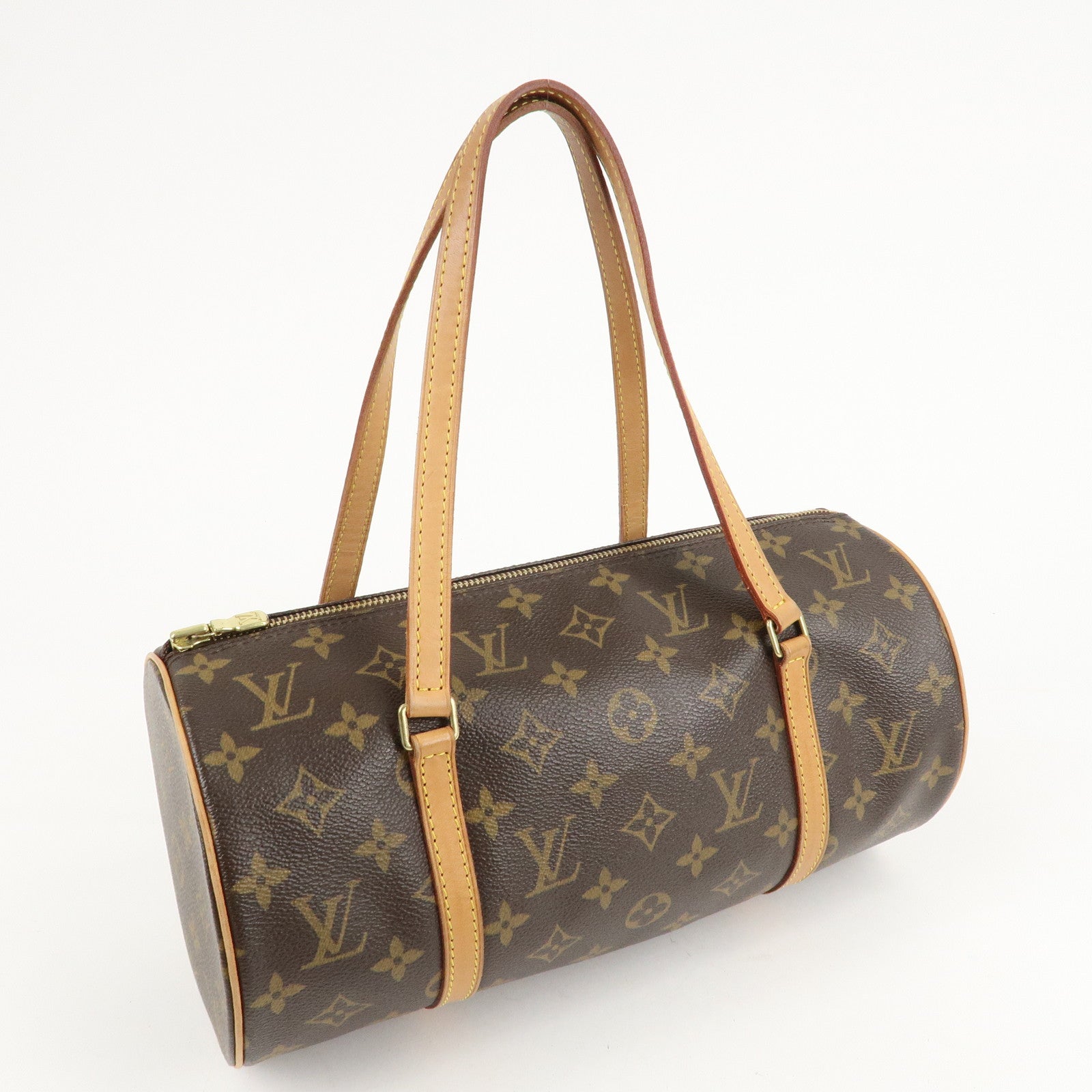 Louis Vuitton Monogram Papillon 30 Hand Bag Brown M51385 Used