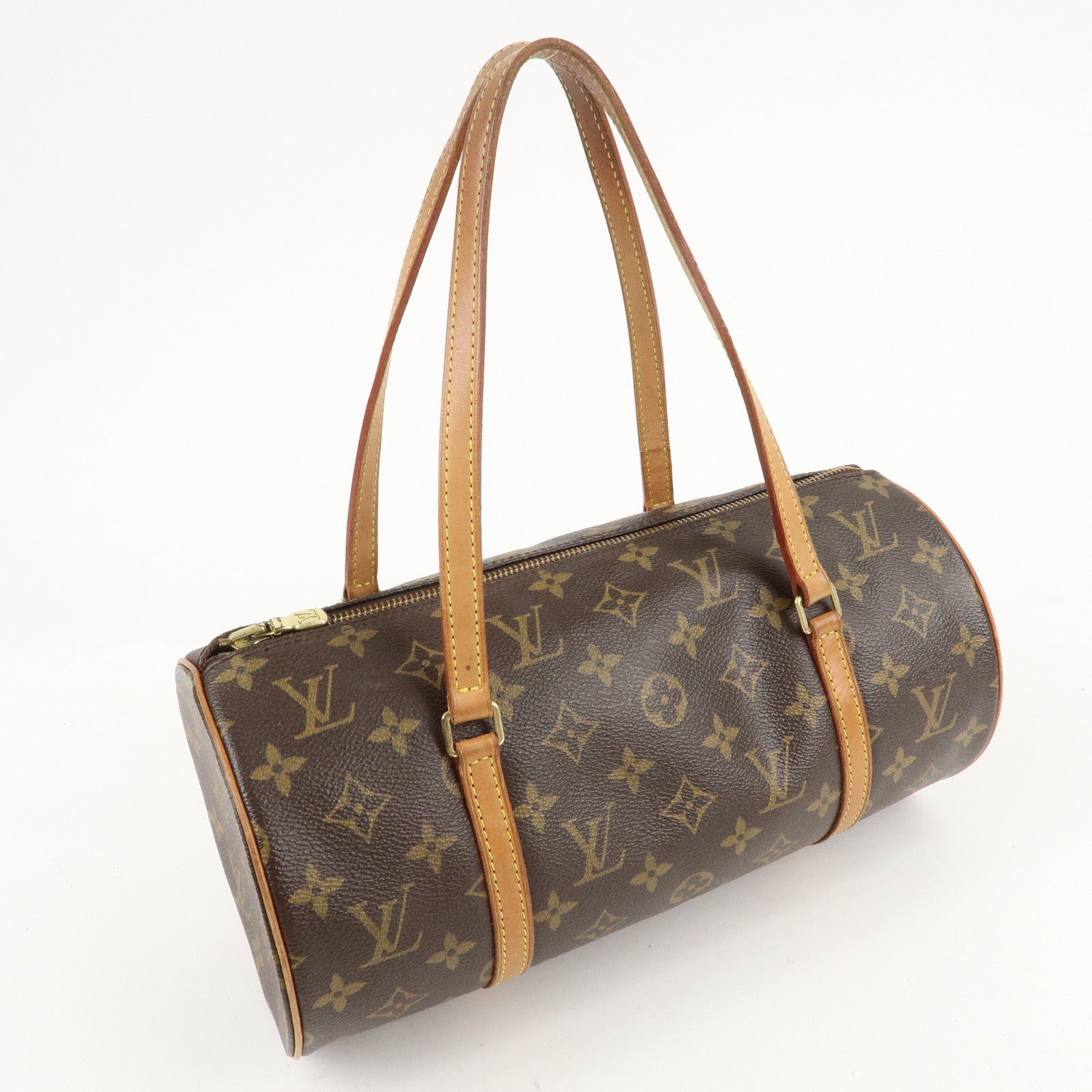 Louis Vuitton Monogram Papillon 30 Hand Bag New Style Brown M51385 Used