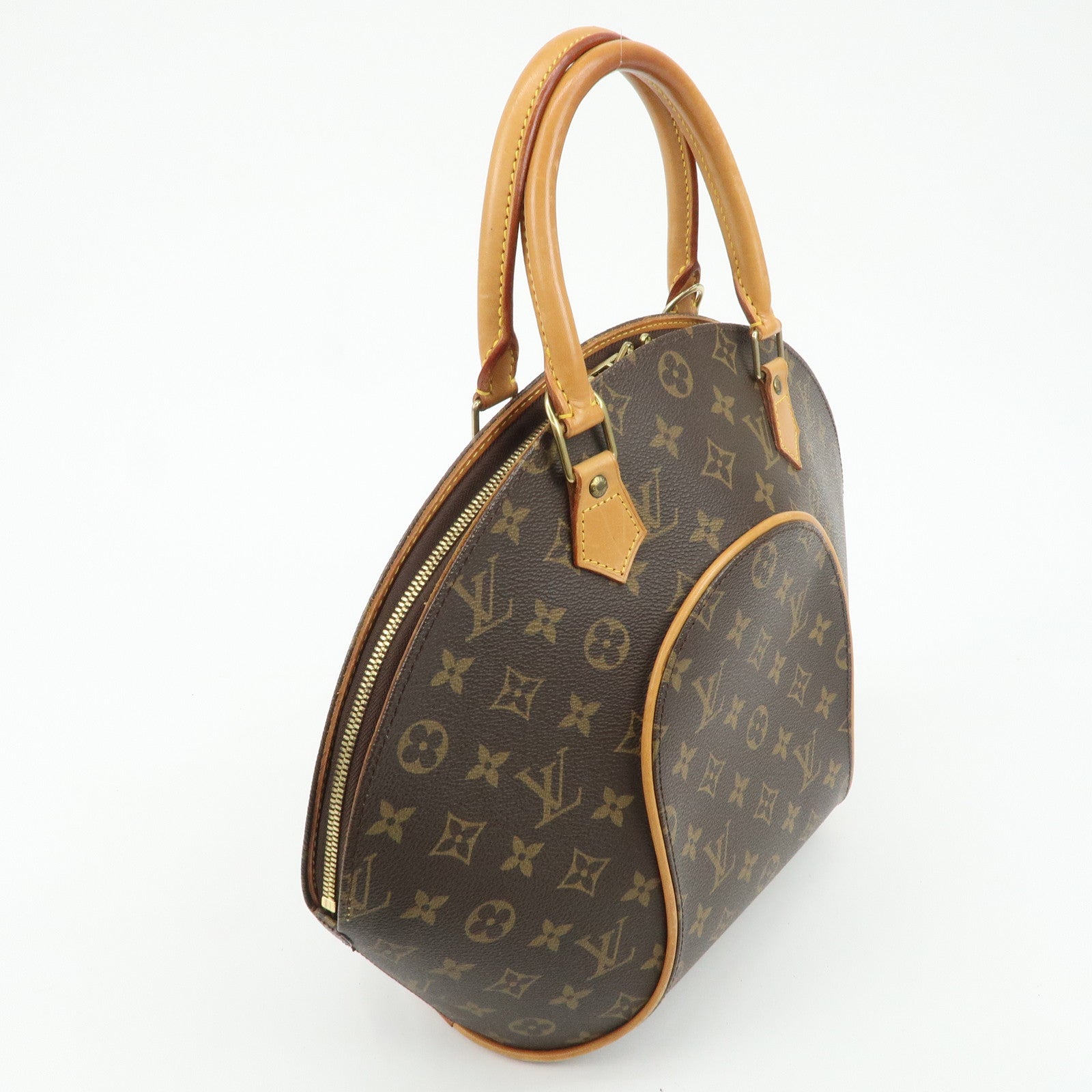 Louis Vuitton Monogram Ellipse MM Hand Bag Brown M51126 Used